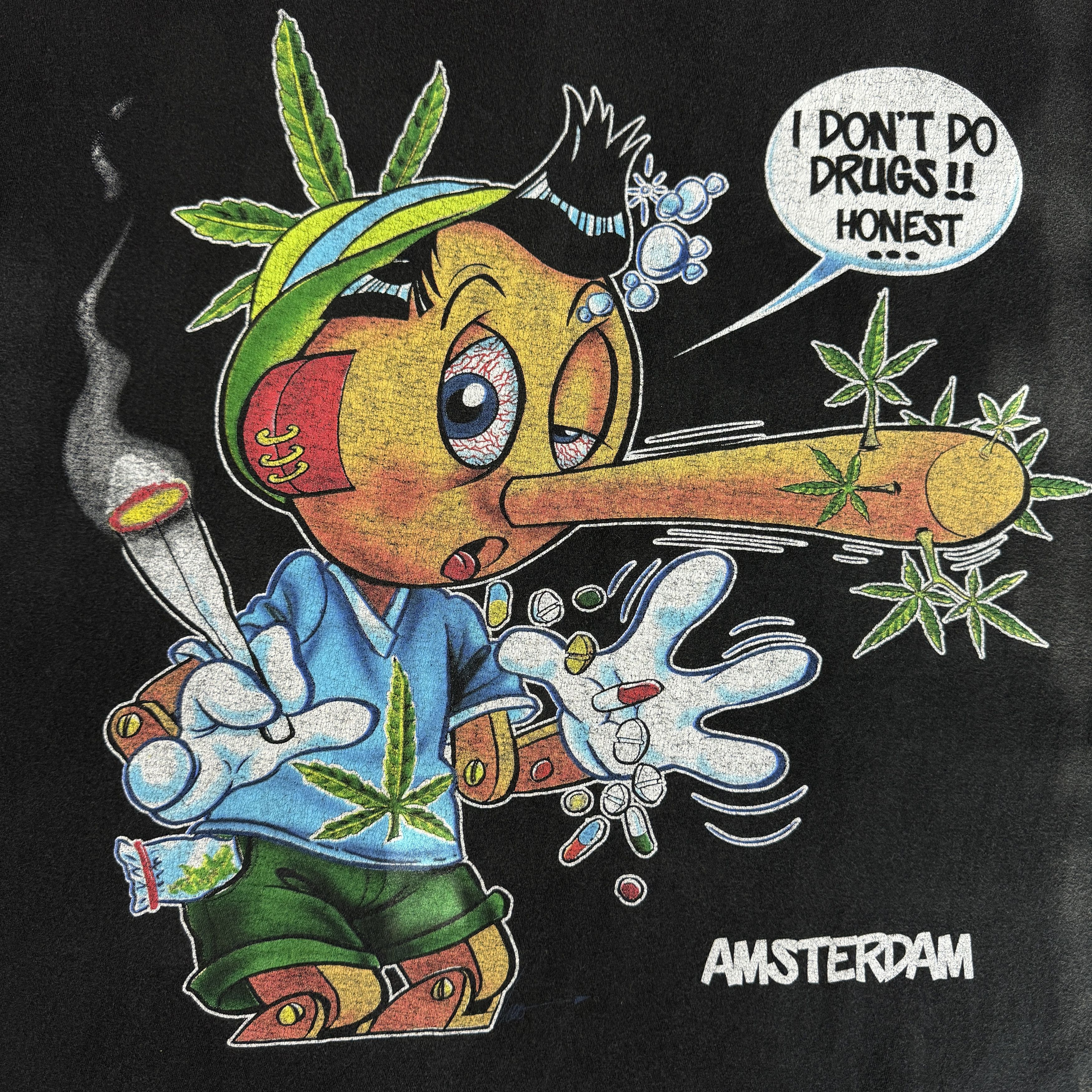 Vintage Vintage Pinocchio Weed T-Shirt Size US L / EU 52-54 / 3 - 3 Thumbnail