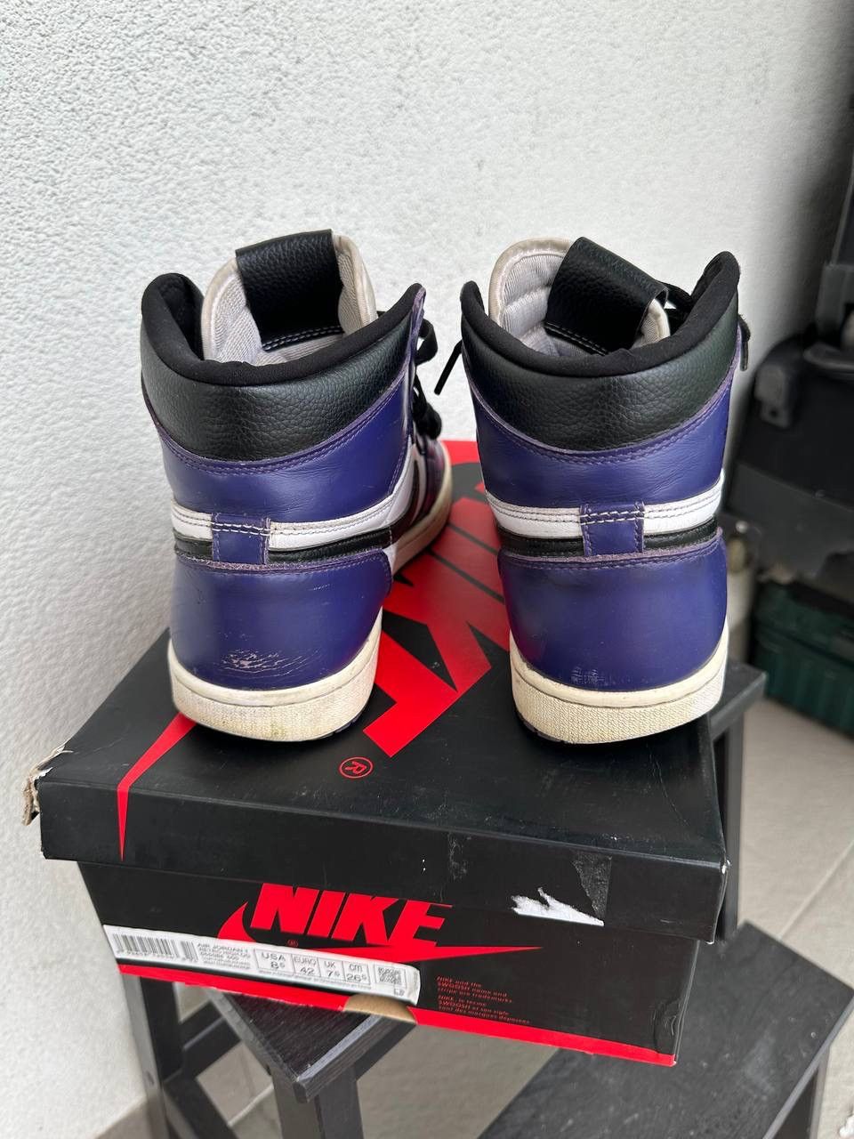 Nike Jordan 1 High Court Purple Size US 8.5 / EU 41-42 - 5 Thumbnail