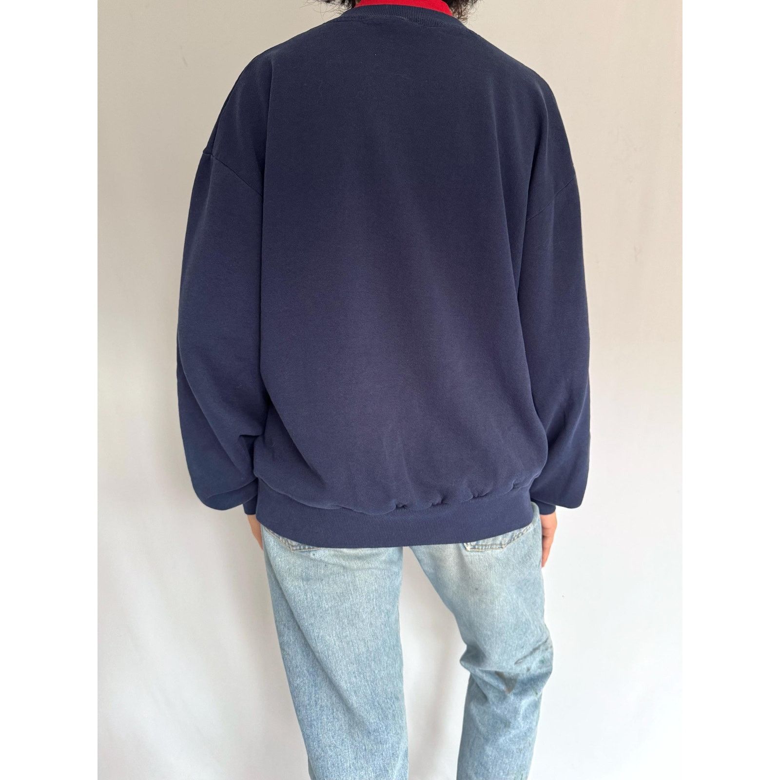 Jerzees 90s vintage blue winter holiday graphic pullover sweatshirt Size L / US 10 / IT 46 - 6 Thumbnail