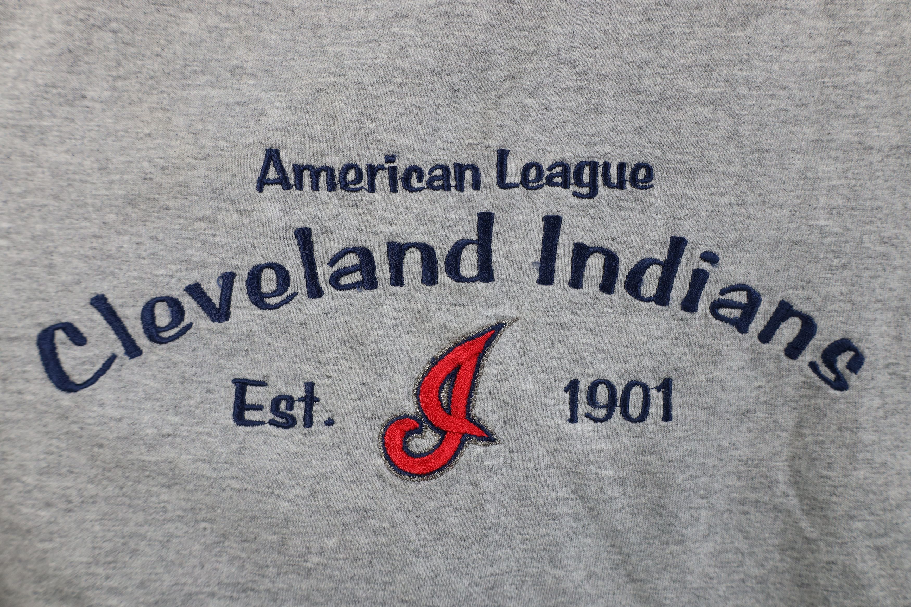 Vintage Vintage 90s Y2K Cleveland Indians Baseball T-Shirt Gray Size US M / EU 48-50 / 2 - 4 Thumbnail