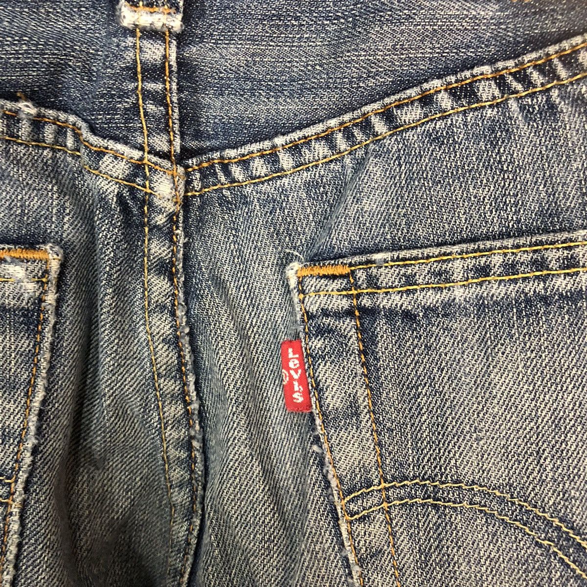 Levi's 501 Levis ripped distressed Blue faded Denim Pants #7309 Size US 31 - 17 Thumbnail