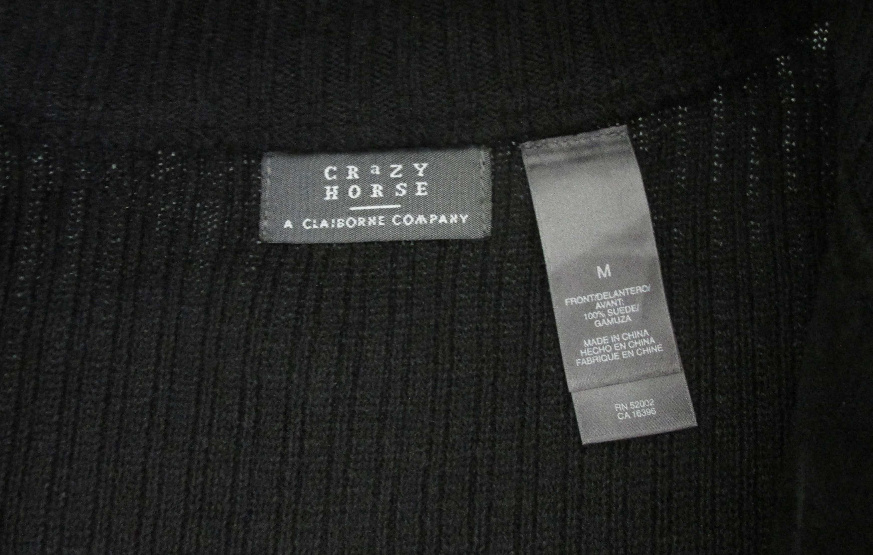 Liz Claiborne Crazy Horse Men's Suede/Knit Zipper Jacket Size Medium Size US M / EU 48-50 / 2 - 4 Thumbnail