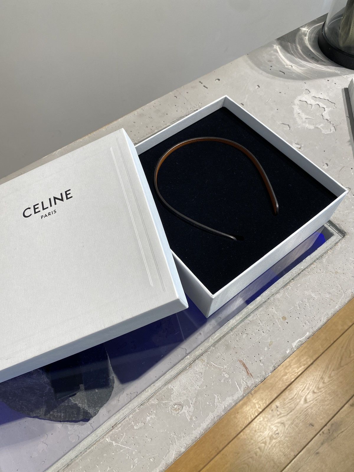 Celine BNWT Celine Logo Triomphe Hairband Size ONE SIZE - 4 Thumbnail