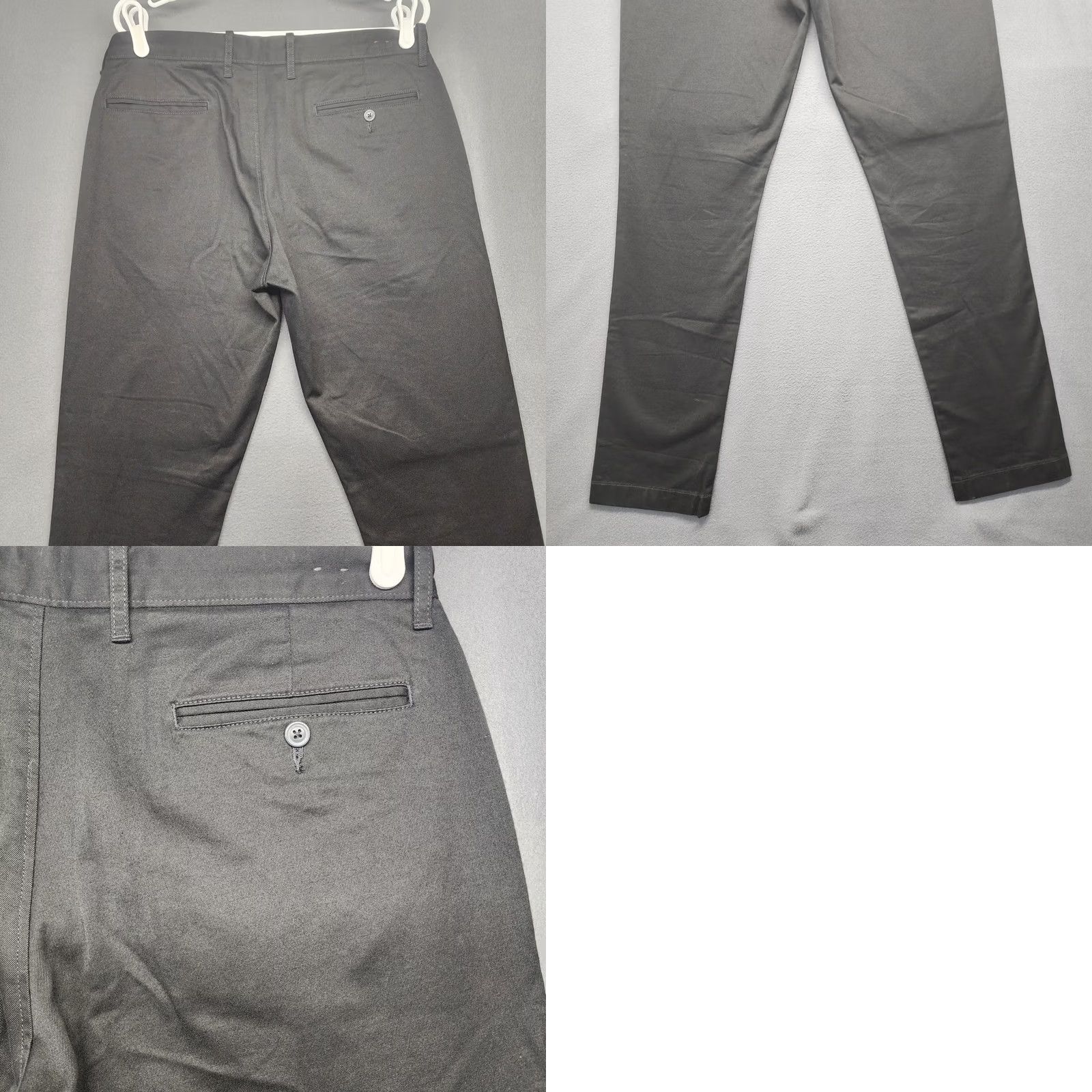 J.Crew J.CREW Pants Mens 33x33 Black Stretch Cotton Blend Tapered Leg Chino Zip Flat Front 5-Pocket Mens Regular Waist 33 Inseam 33in Size US 33 - 9 Thumbnail
