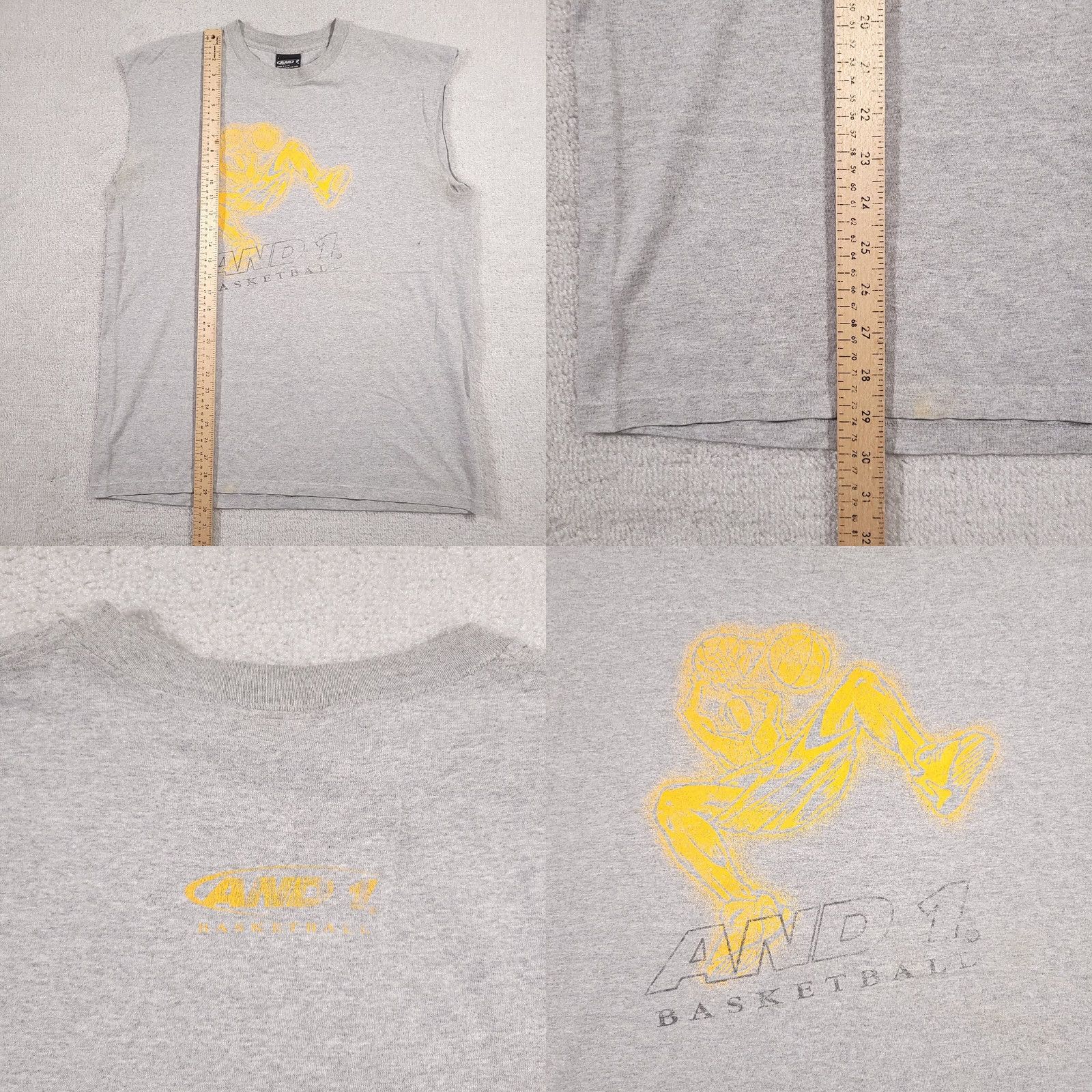 Vintage VINTAGE And 1 Shirt Mens Large Gray Sleeveless Basketball Graphic Made in USA Shirt Mens Large Gray Sleeveless Basketball Graphic 90s Mens 色 Size US L / EU 52-54 / 3 - 9 Thumbnail