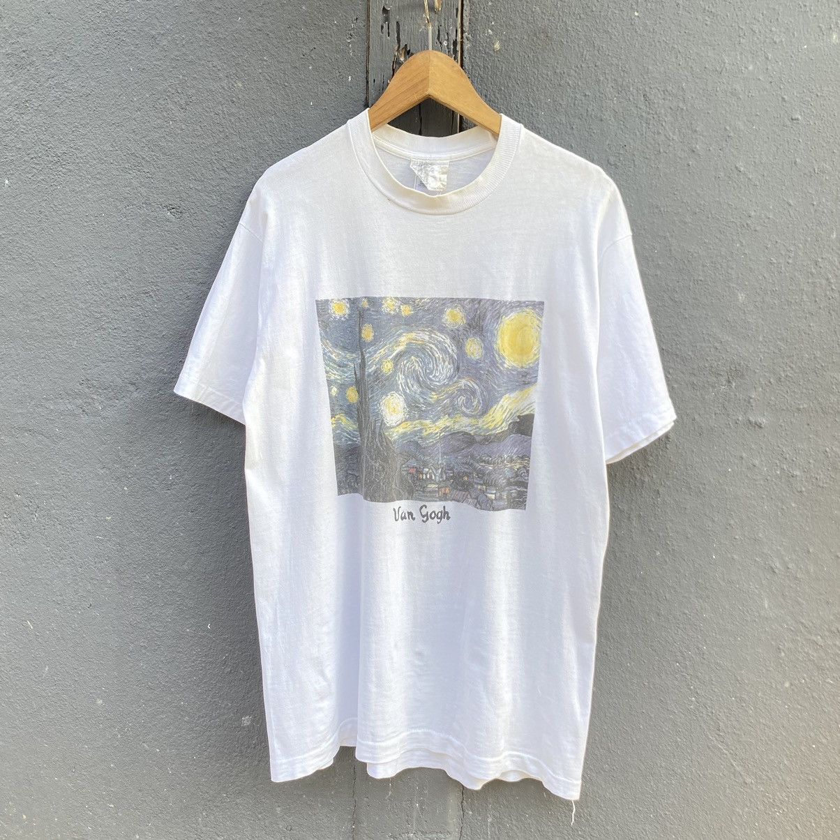 Arts & Science HOLY GRAIL Vintage 90s Van Gogh Starry Night ERD GRUNGE TEE Size US L / EU 52-54 / 3 - 1 Thumbnail