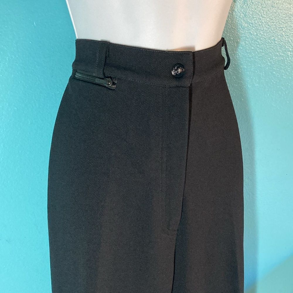 St. John St. John Sport Womens Size 10 Black Straight Leg Equestrian Patch Pants Size 32" / US 10 / IT 46 - 13 Thumbnail