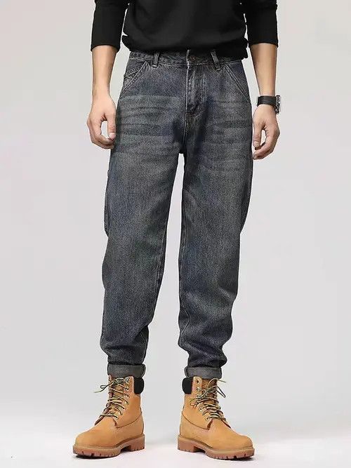 VIBE Vintage high street washed and faded casual jeans Size US 34 / EU 50 - 1 Thumbnail
