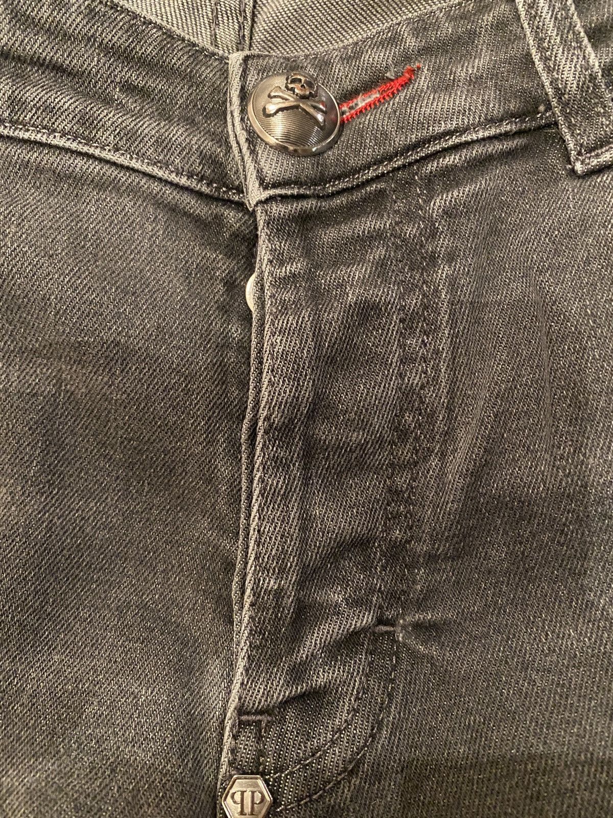 Other Philipp plein Luxury big skeleton drip denim jeans trousers Size US 32 / EU 48 - 12 Thumbnail