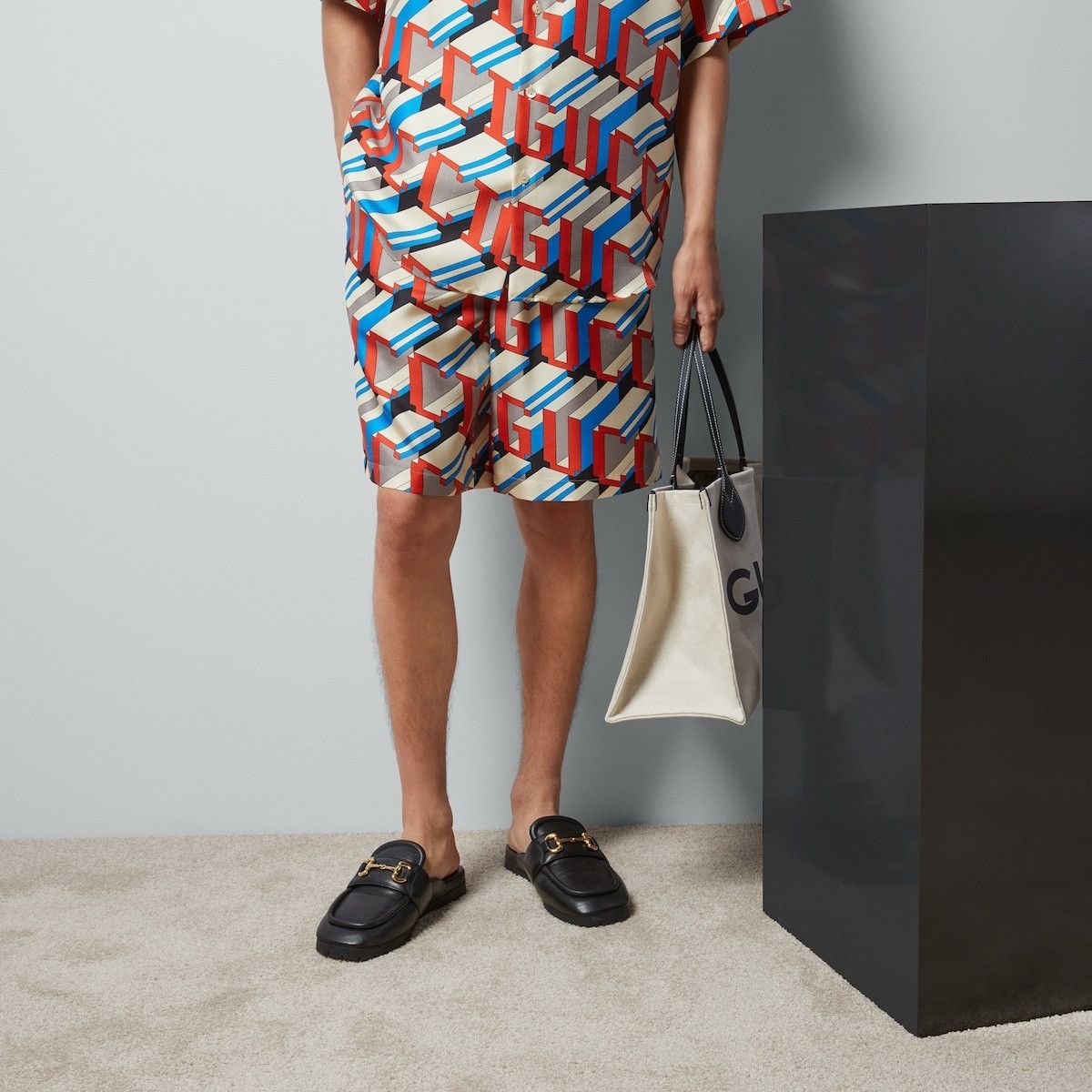 Gucci o1mt1gz0525 Pixel Print Silk Shorts in Multicolor Size US 28 / EU 44 - 5 Thumbnail