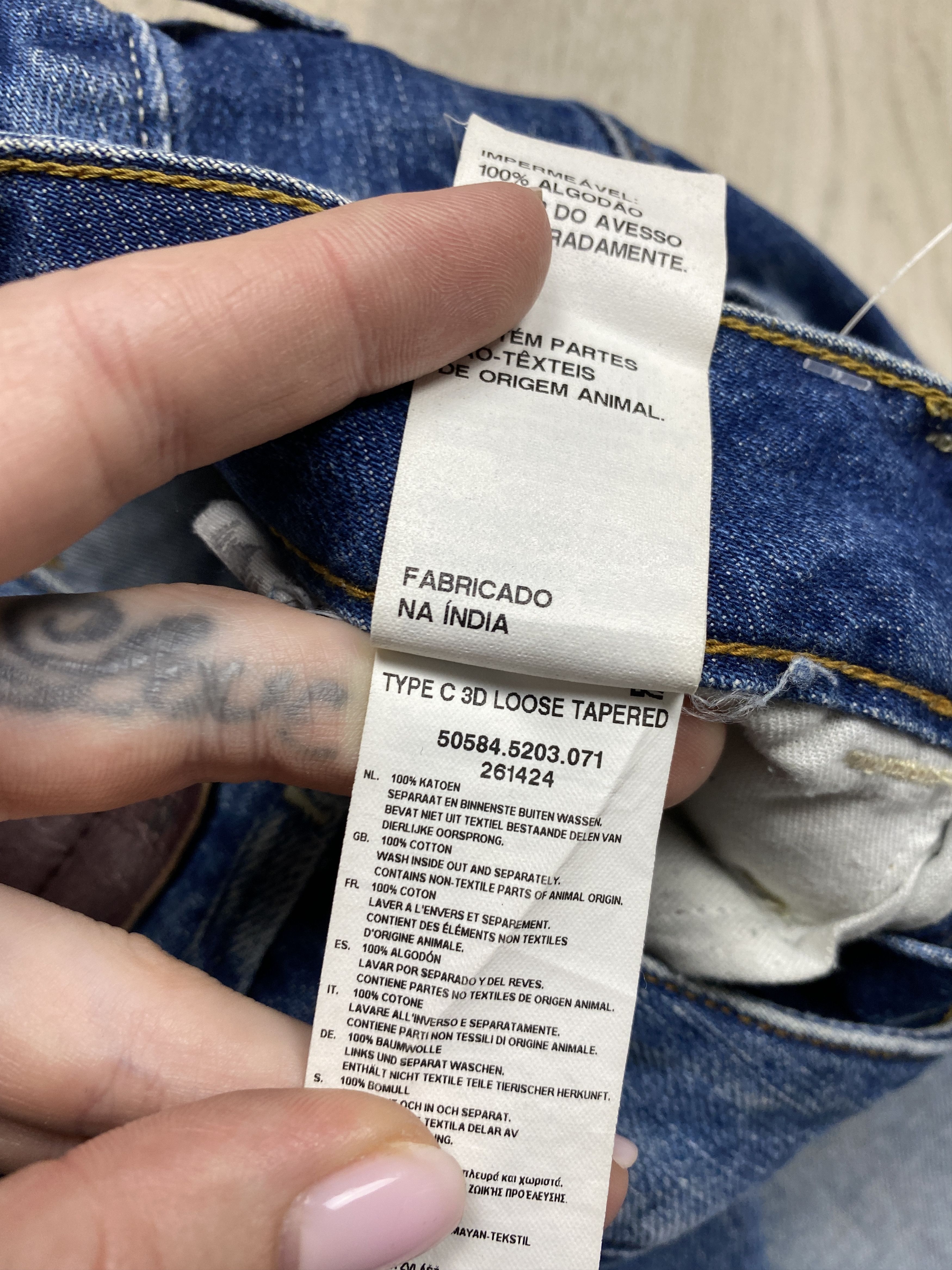 G-Star G Star Raw Vintage Mens 3D Loose Tapered Denim Pants Jeans Size US 31 - 8 Thumbnail