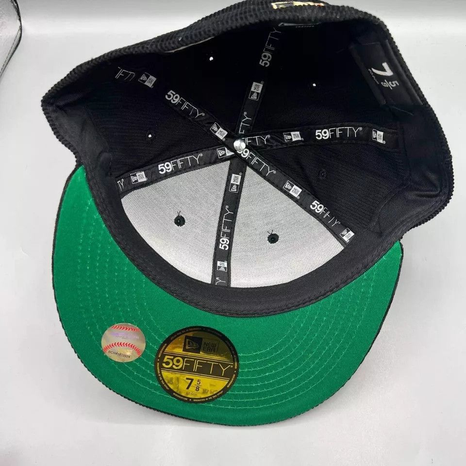 New Era Houston Astros Hat Men 7 5/8 Black Corduroy MLB Fitted Cap Size ONE SIZE - 2 Thumbnail
