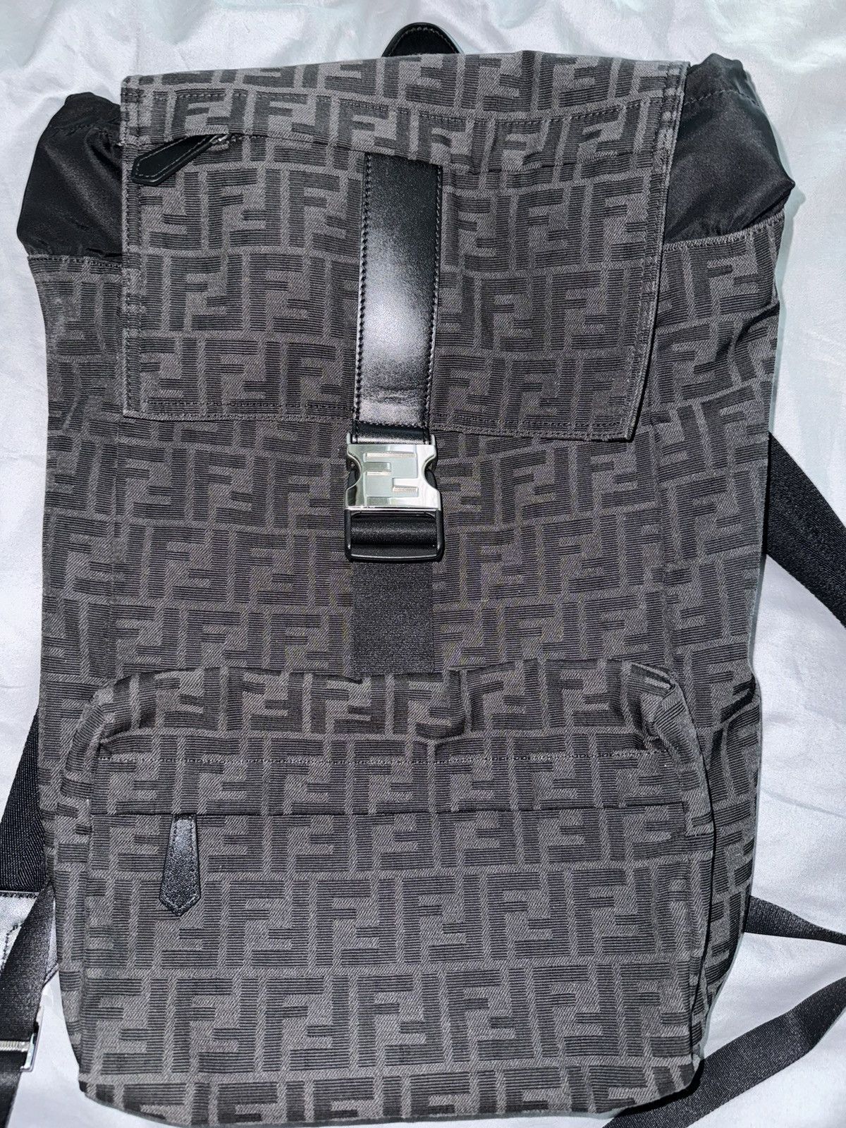 image of Fendi “Fendiness” Monogram Backpack in Black, Men's