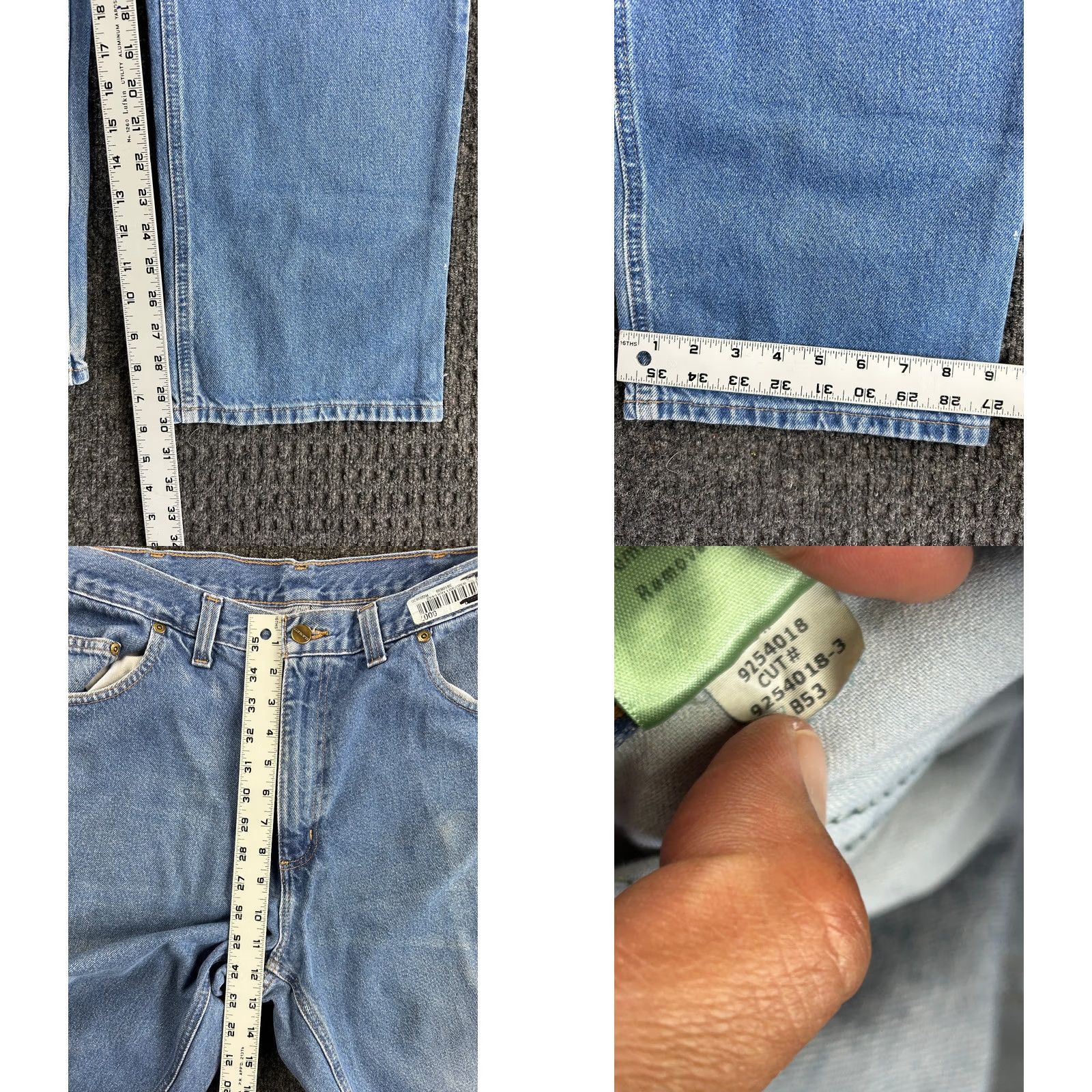 Carhartt VINTAGE Carhartt Jeans Relaxed Fit 38 x 30 Denim Blue 90s Grunge Logo 5-Pocket Mens Jeans Size US 38 / EU 54 - 8 Thumbnail