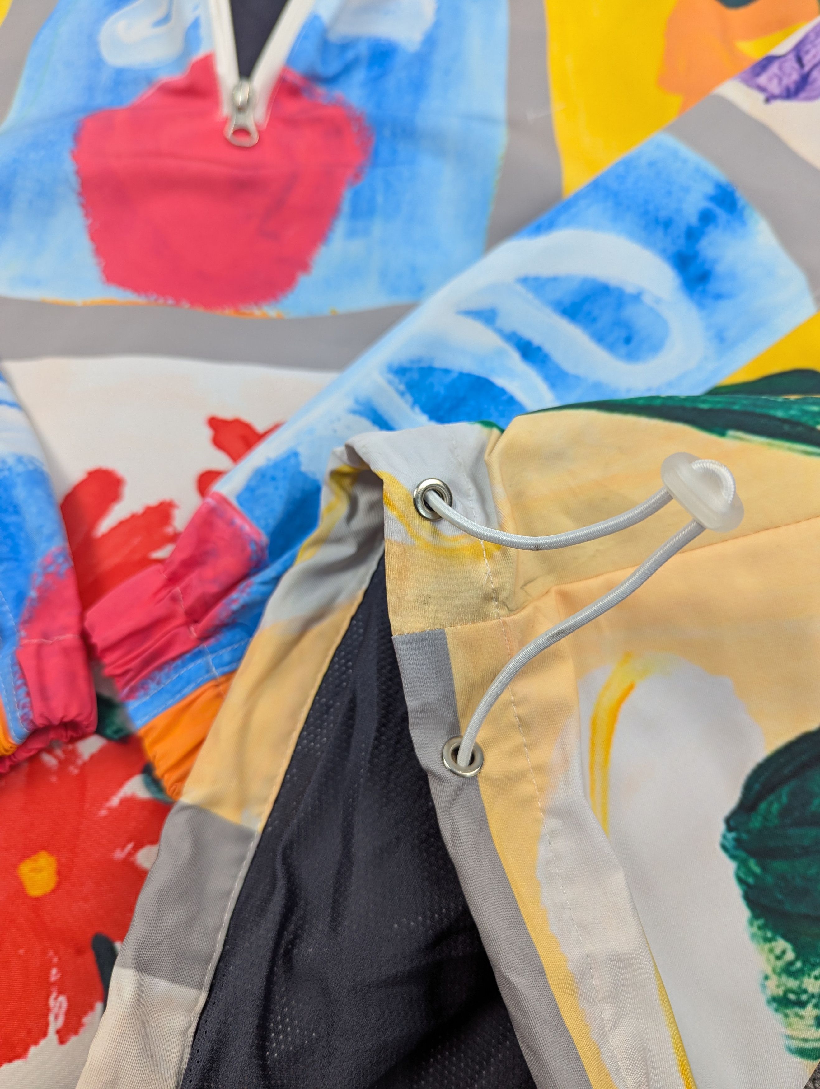 The Museum Visitor Flower Painting Anorak Hoodie Jacket