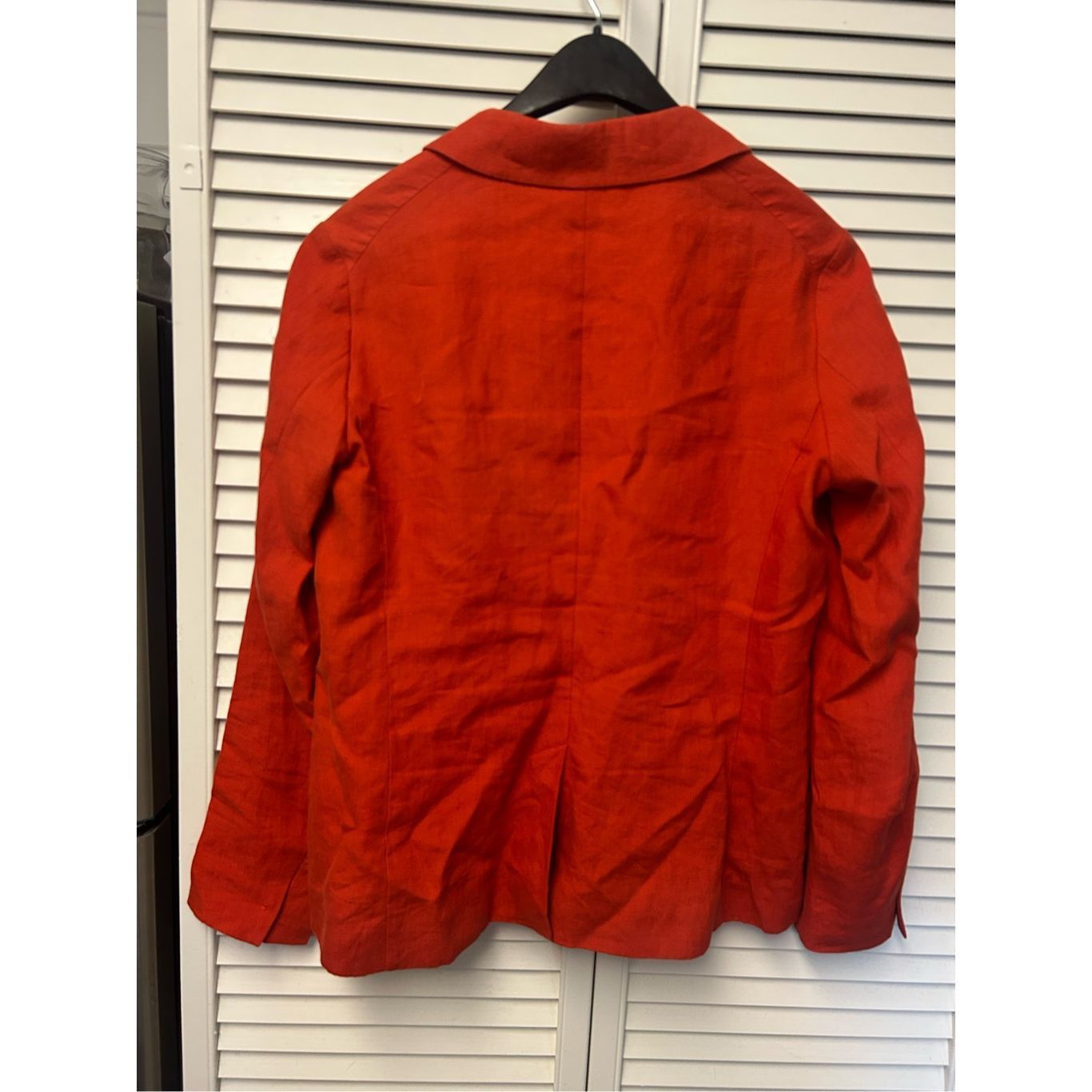 Max Mara Max Mara Linen Button Coral Orange Button Shell Blazer, *Siz Size M / US 6-8 / IT 42-44 - 4 Thumbnail