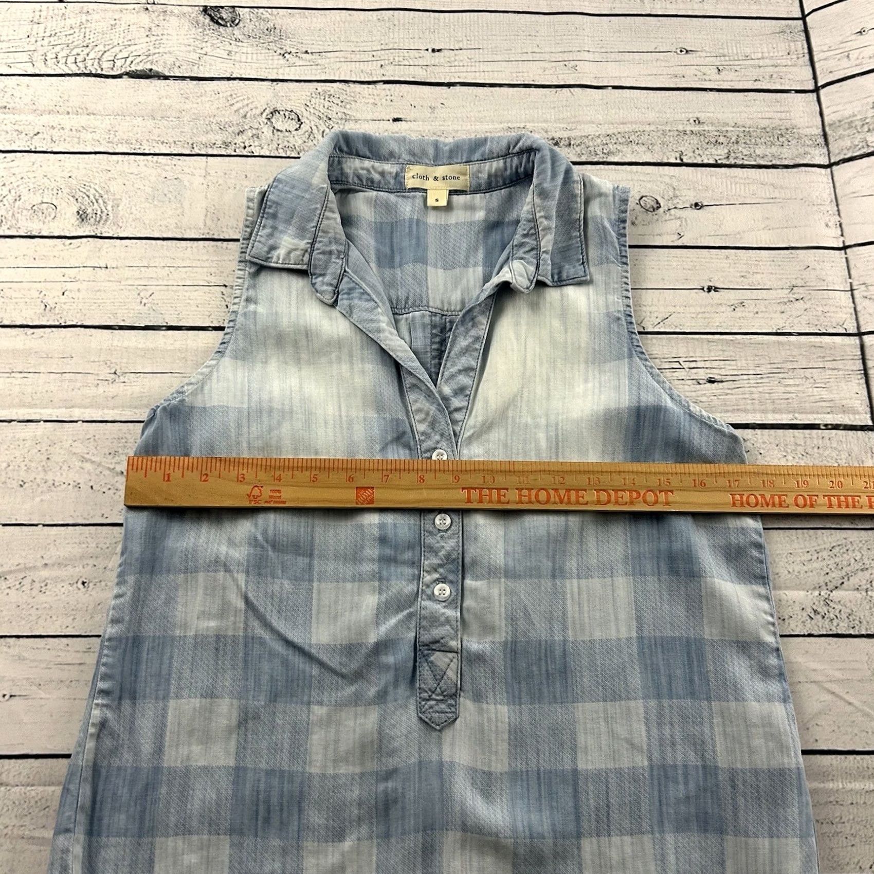 Denime Cloth & Stone Denim Blouse Sleeveless Blue Women's Small XS-XL? Size S / US 4 / IT 40 - 4 Thumbnail