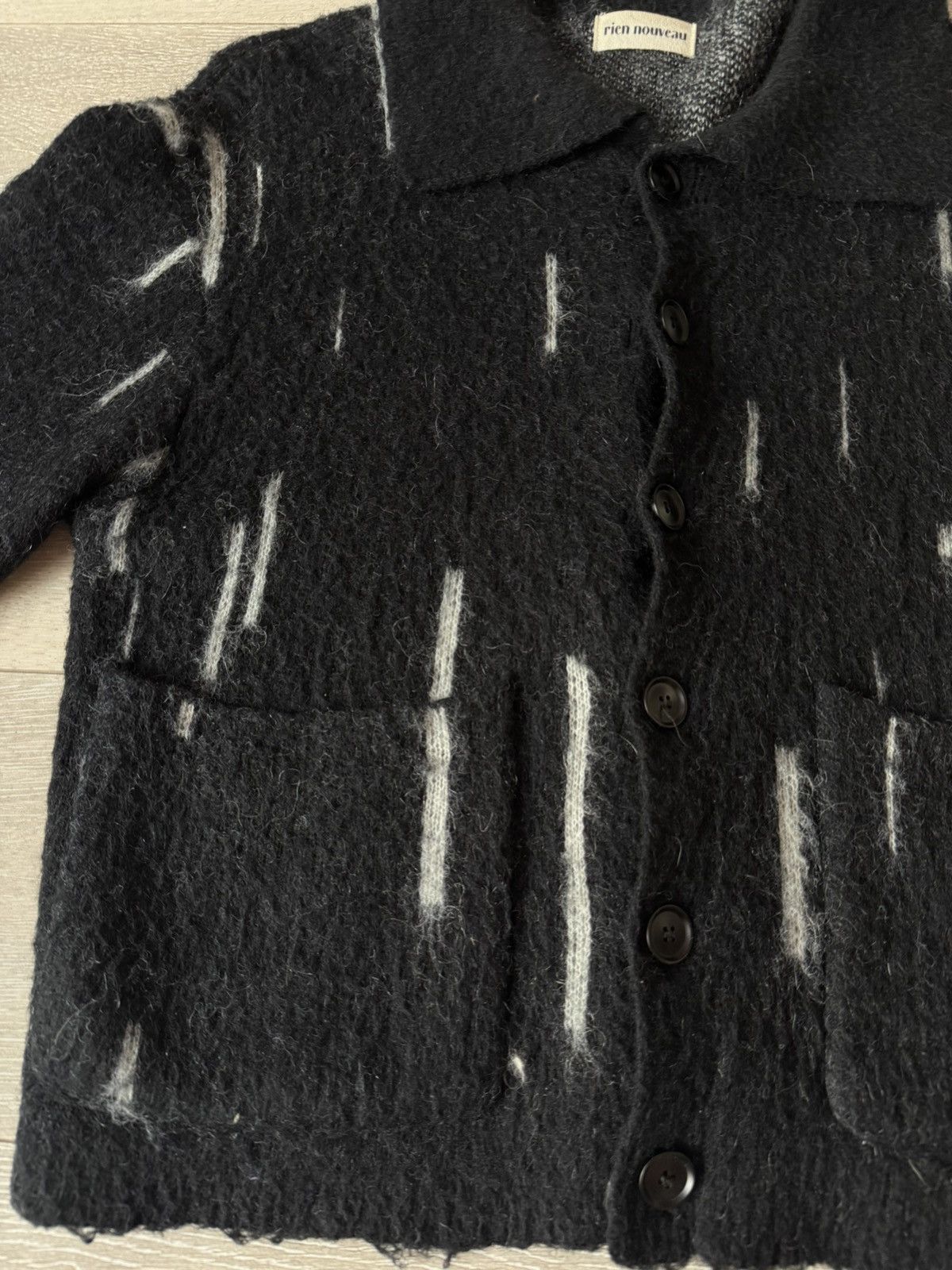 Other Rien Nouveau Linea Collared Mohair Cardigan Size US S / EU 44-46 / 1 - 2 Thumbnail