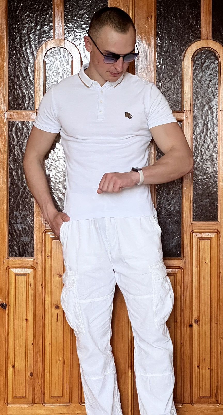 Burberry Burberry Brit polo t-shirt white mens logo Size US M / EU 48-50 / 2 - 2 Thumbnail