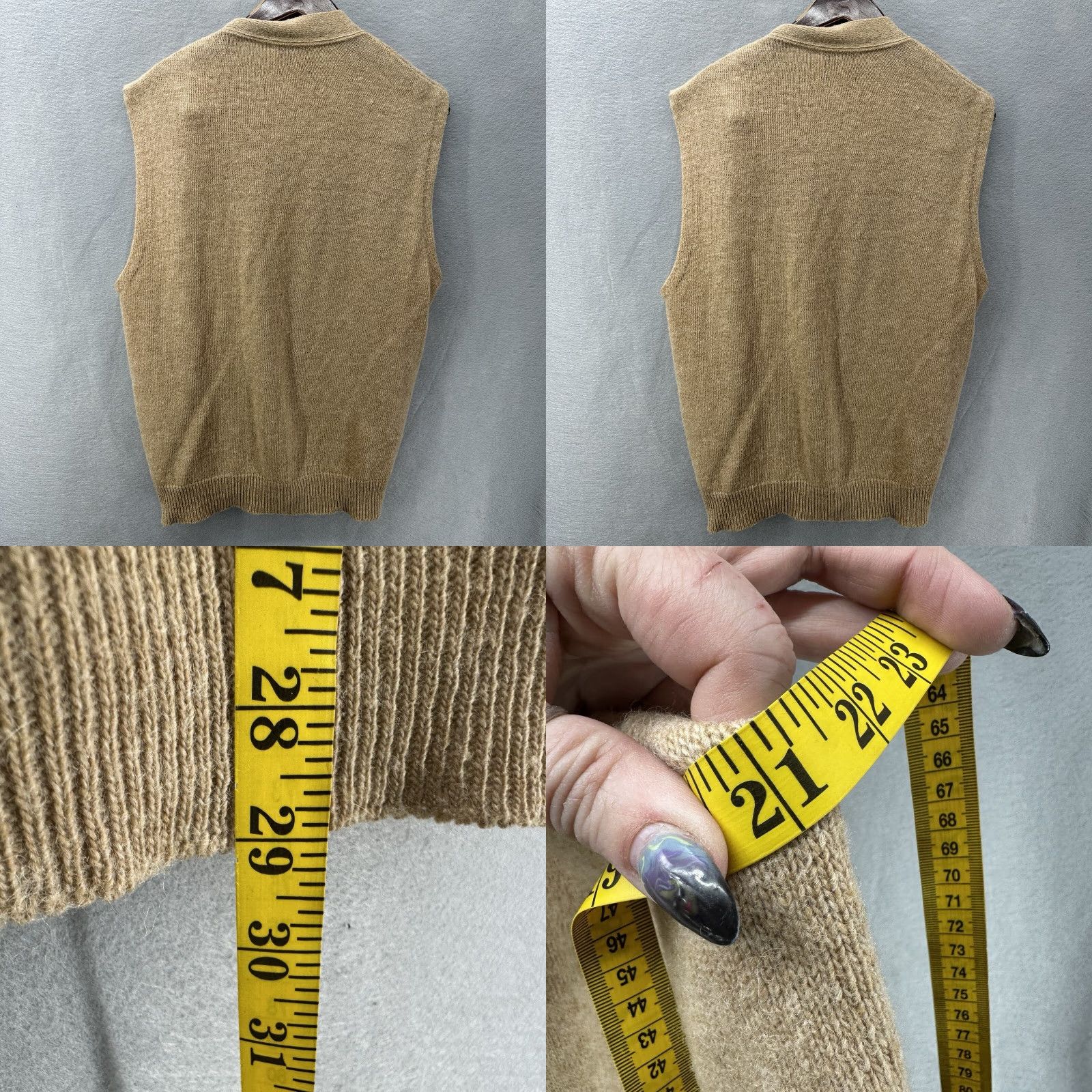 Vintage VINTAGE Campus Vest Mens Large Brown Wool Button Front 80s Knit V-Neck Sleeveless Sweater Mens Large Brown 80s Vest Size US L / EU 52-54 / 3 - 8 Thumbnail