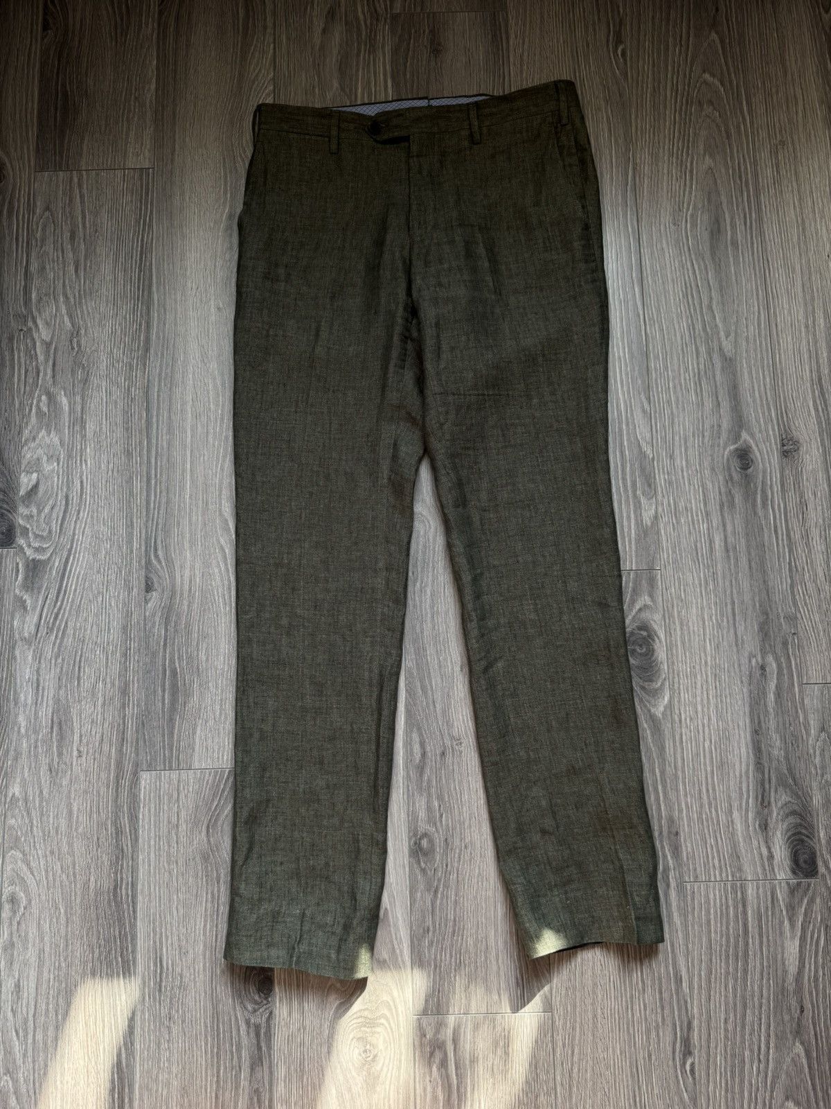 Other Germano Linen Trousers in Khaki Green 48 Size US 32 / EU 48 - 1 Thumbnail