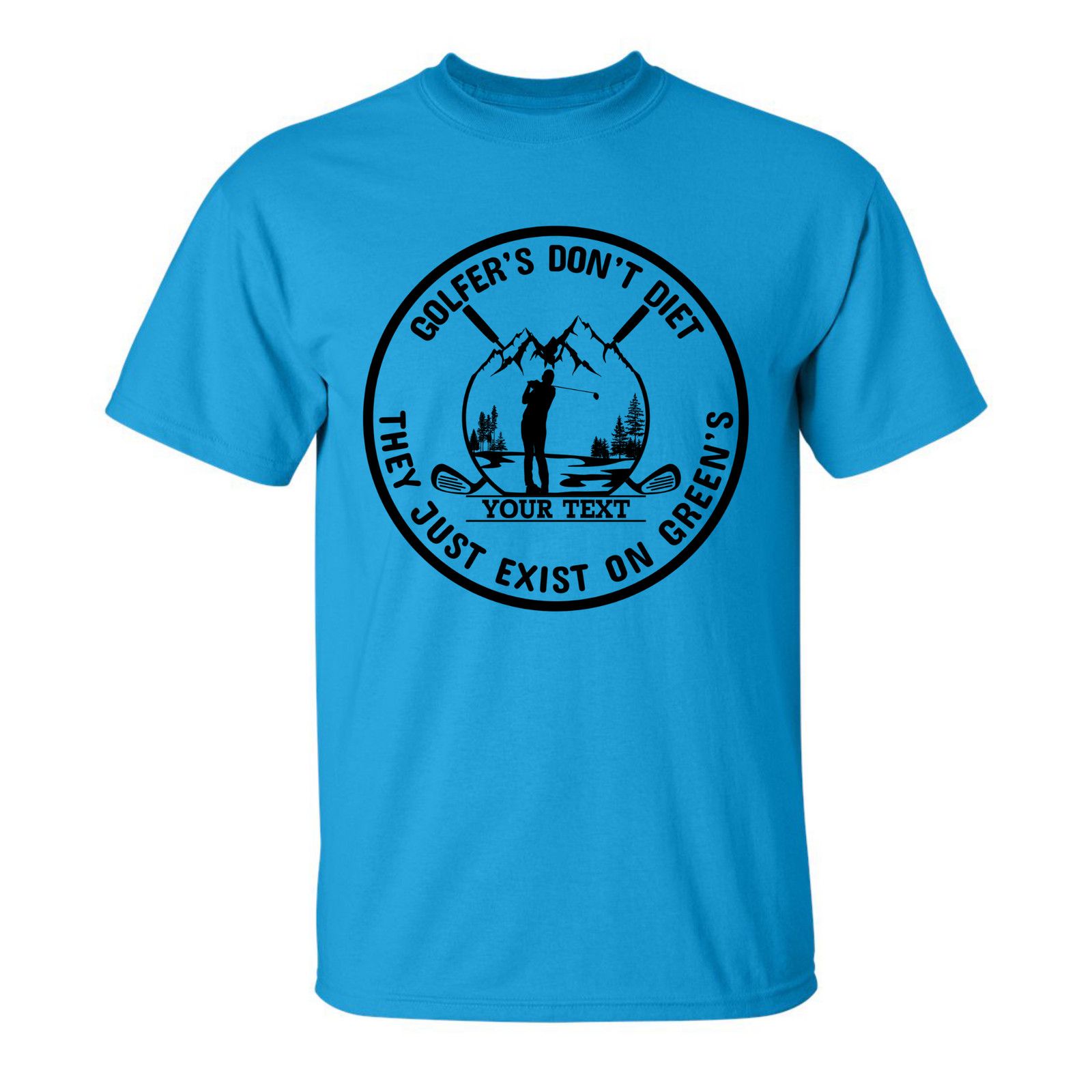 Gildan Golfers Don't Diet Custom Name Funny Swinging Golfer T-Shirt Size US XL / EU 56 / 4 - 1 Thumbnail