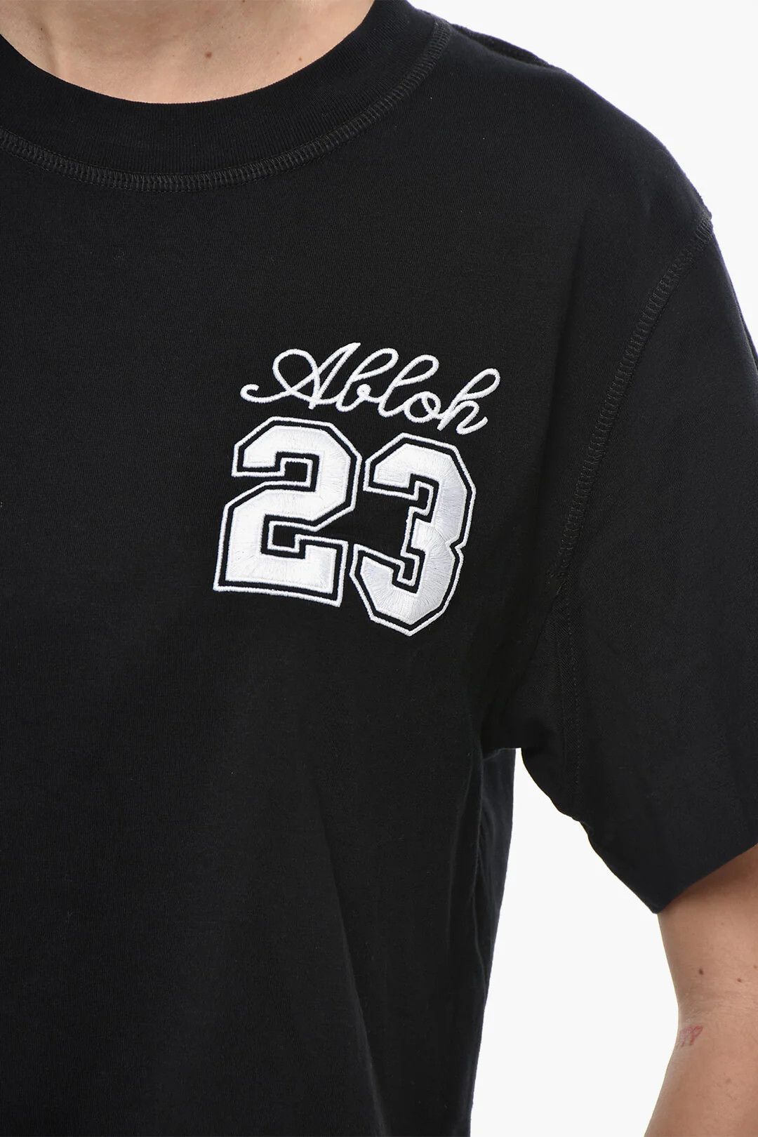 Off-White og1mm0426 Crop T-Shirtt in Black Size L / US 10 / IT 46 - 3 Thumbnail