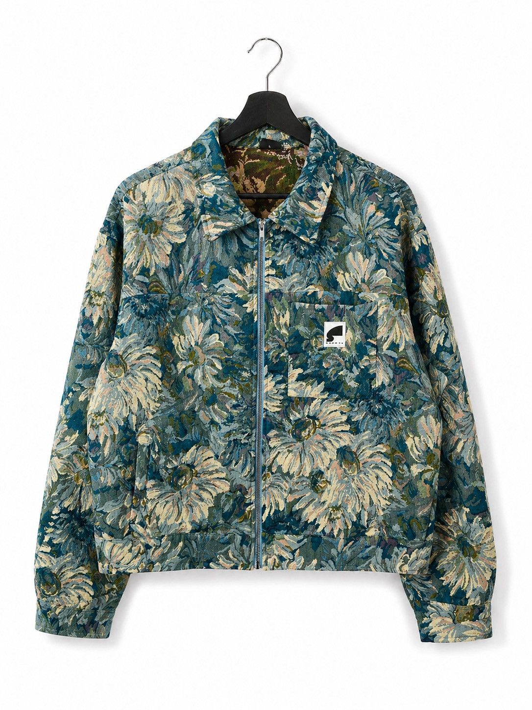 Vintage Sumwon Floral Tapestry Jacket Blue Vintage Aesthetic Zip-Up Size US L / EU 52-54 / 3 - 1 Thumbnail