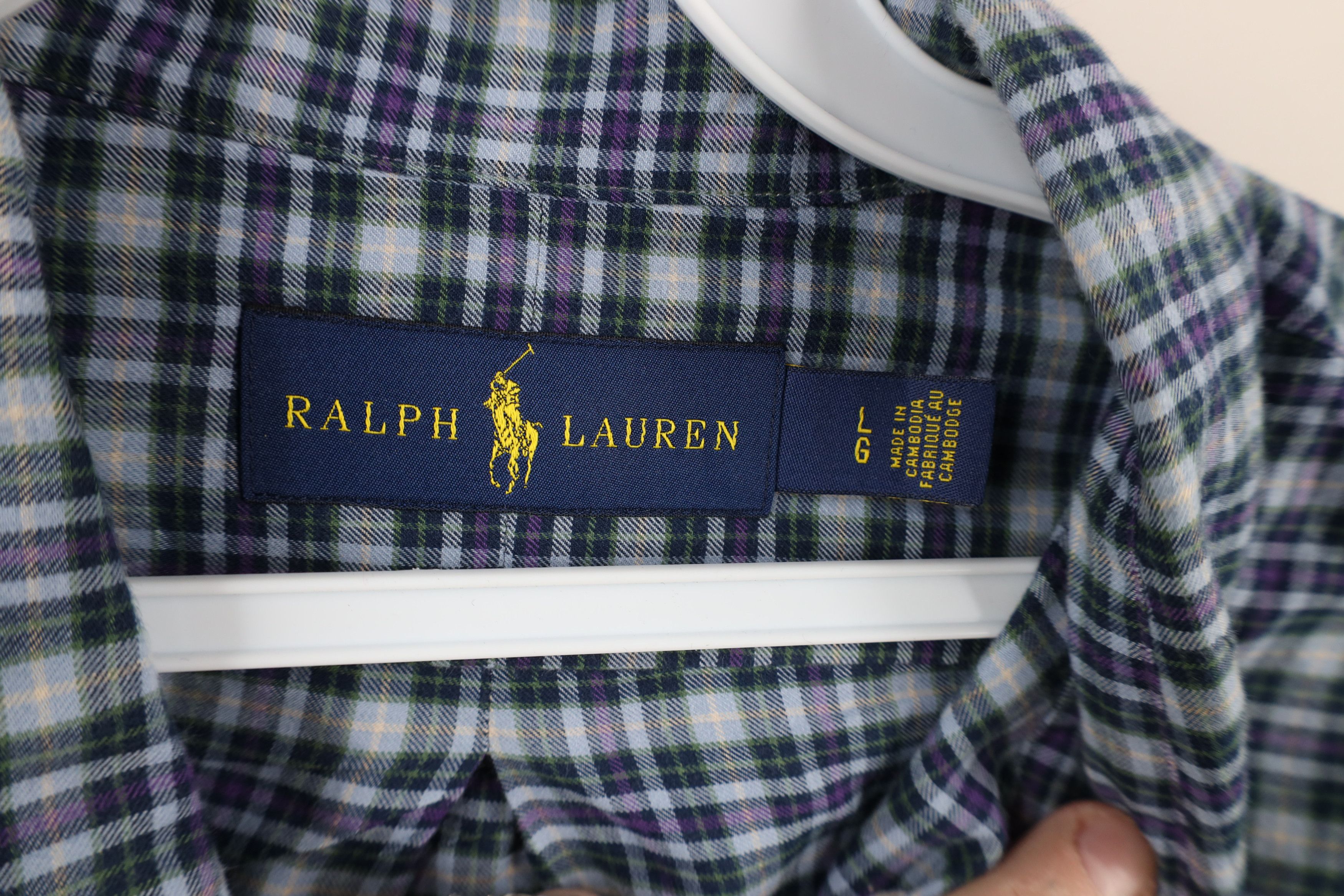 Ralph Lauren × Vintage Vintage Ralph Lauren Lightweight Collared Button Down Shirt Size US L / EU 52-54 / 3 - 5 Thumbnail