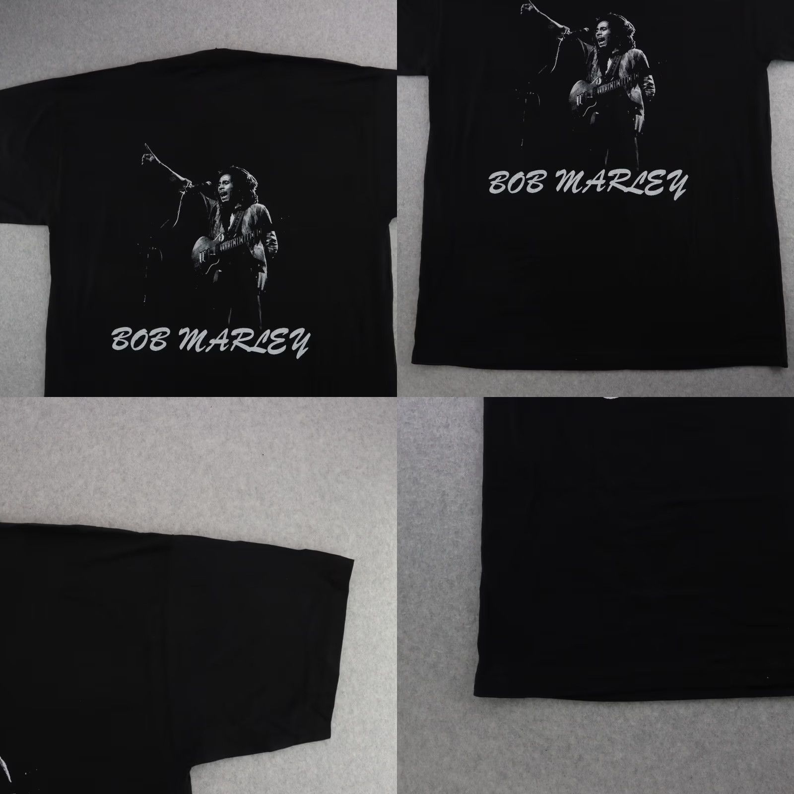 Vintage DEMENTED ROCK Bob Marley Mens T-Shirt XL Black Double Sided Print in Black DEMENTES RARE Shirt Mens XL Black Music 90s Size US XL / EU 56 / 4 - 9 Thumbnail