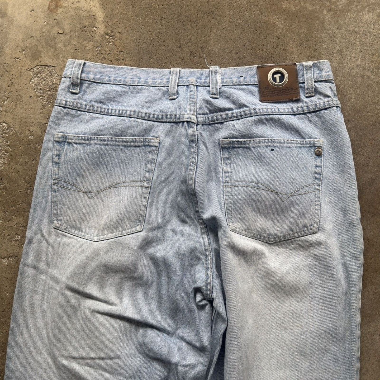 Vintage Y2K Faded Light Baggy Wide Skater Jeans ERD Grunge Chrome Size US 36 / EU 52 - 8 Thumbnail