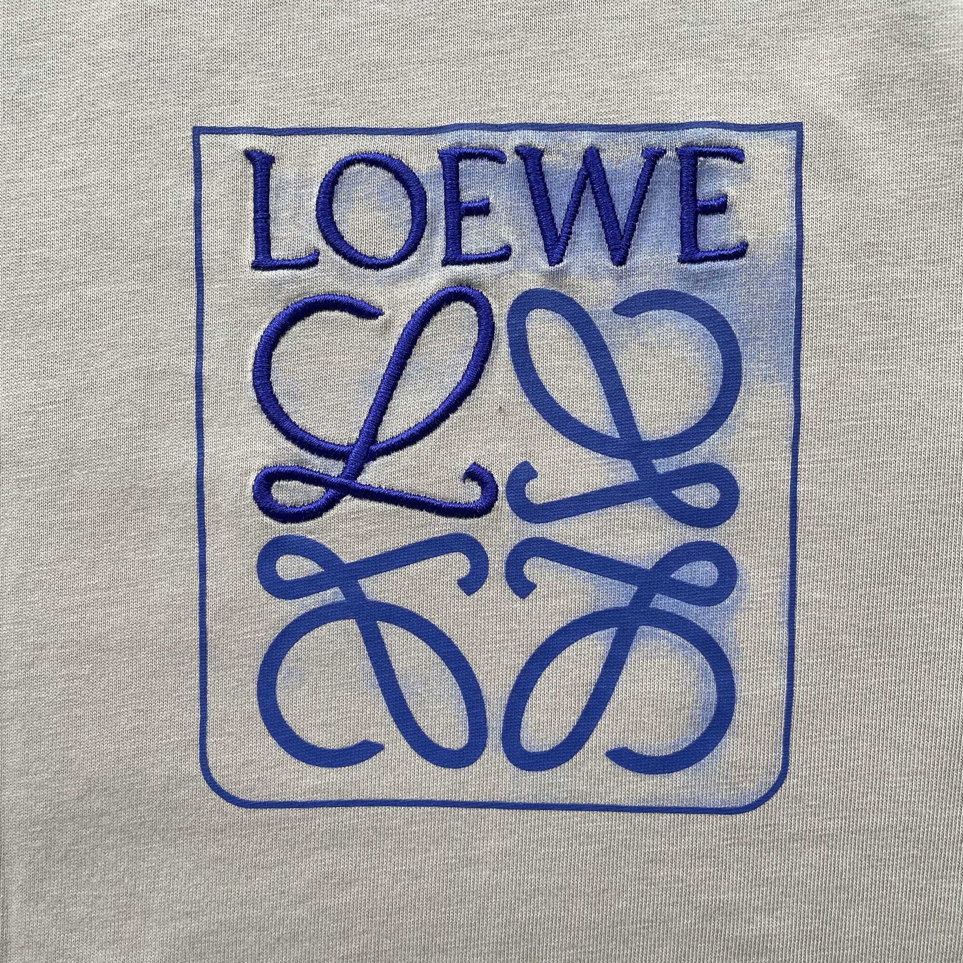Loewe LOEWE Embroidered Logo Fake Pocket Tee Gray/White M 99 New Size M / US 6-8 / IT 42-44 - 3 Thumbnail