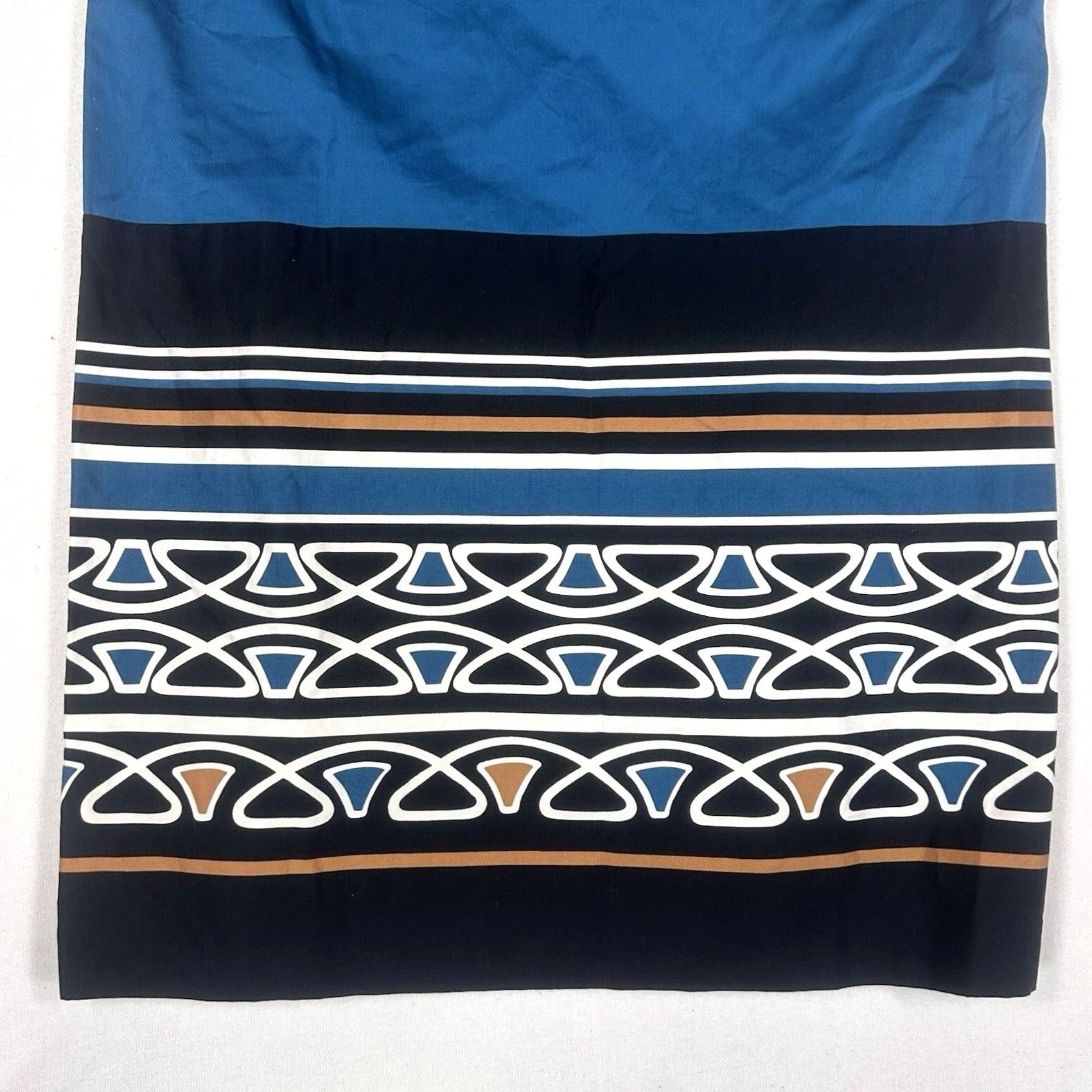 Loft Loft Mini Summer Dress Womens 10 Blue Geometric Button Up Casual Party NWT Size L / US 10 / IT 46 - 3 Thumbnail