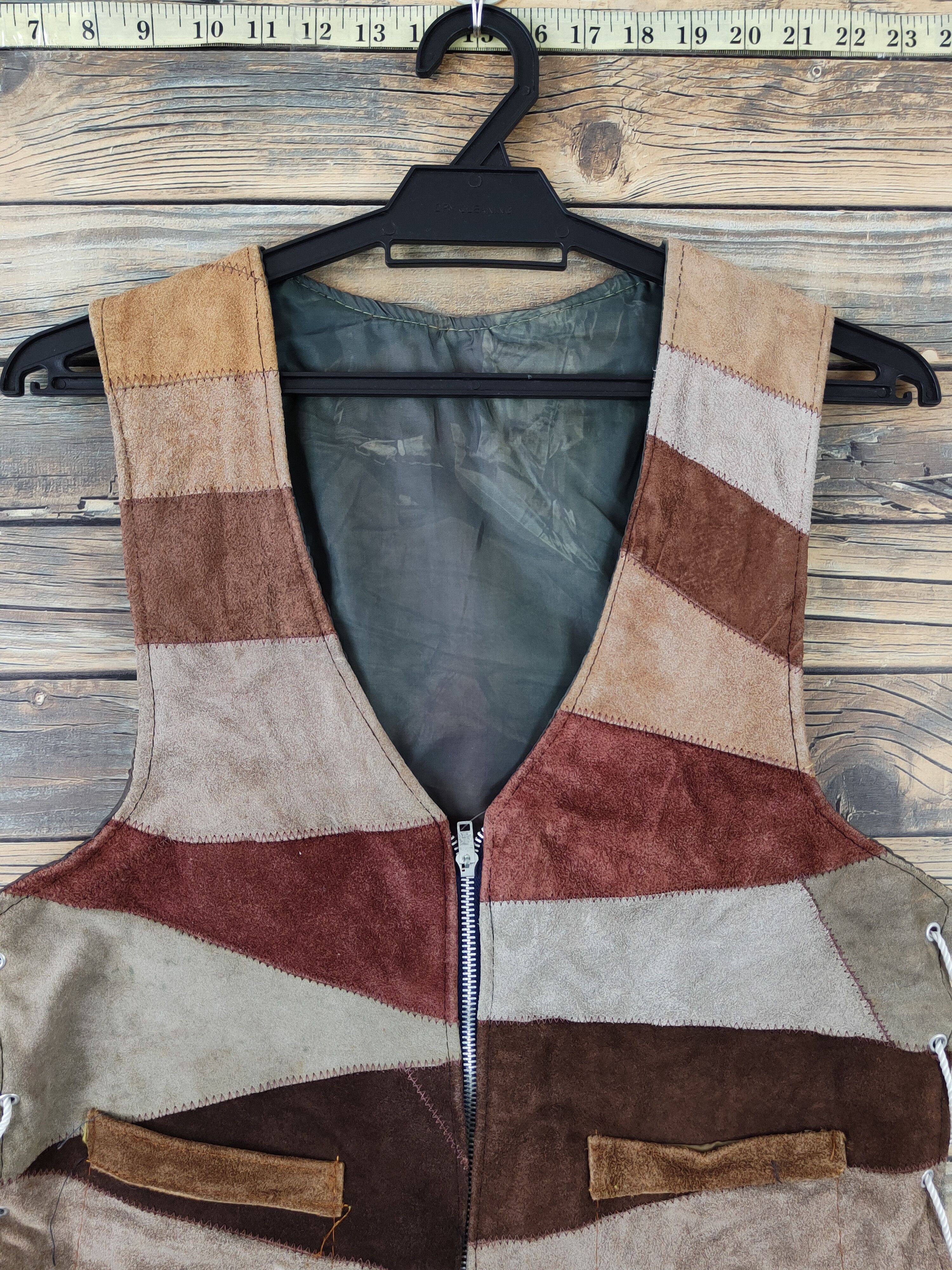 Japanese Brand Japan patchwork vintage tiger stripe Leather Vests #W1927 Size US S / EU 44-46 / 1 - 2 Thumbnail