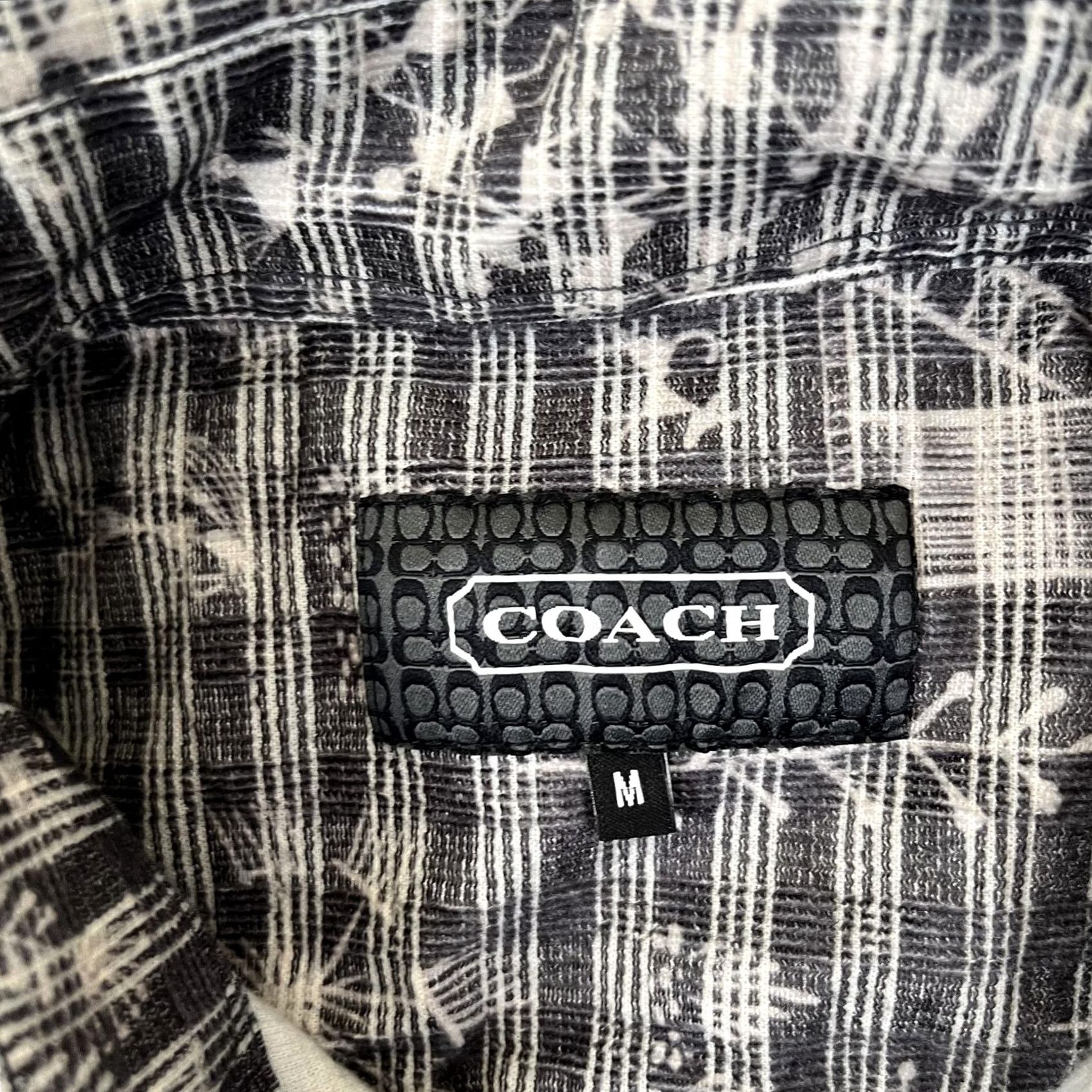 Coach Coach Shirt Mens Medium Gray Tribal Graphic Long Sleeve Snap Front Casual Size US M / EU 48-50 / 2 - 3 Thumbnail