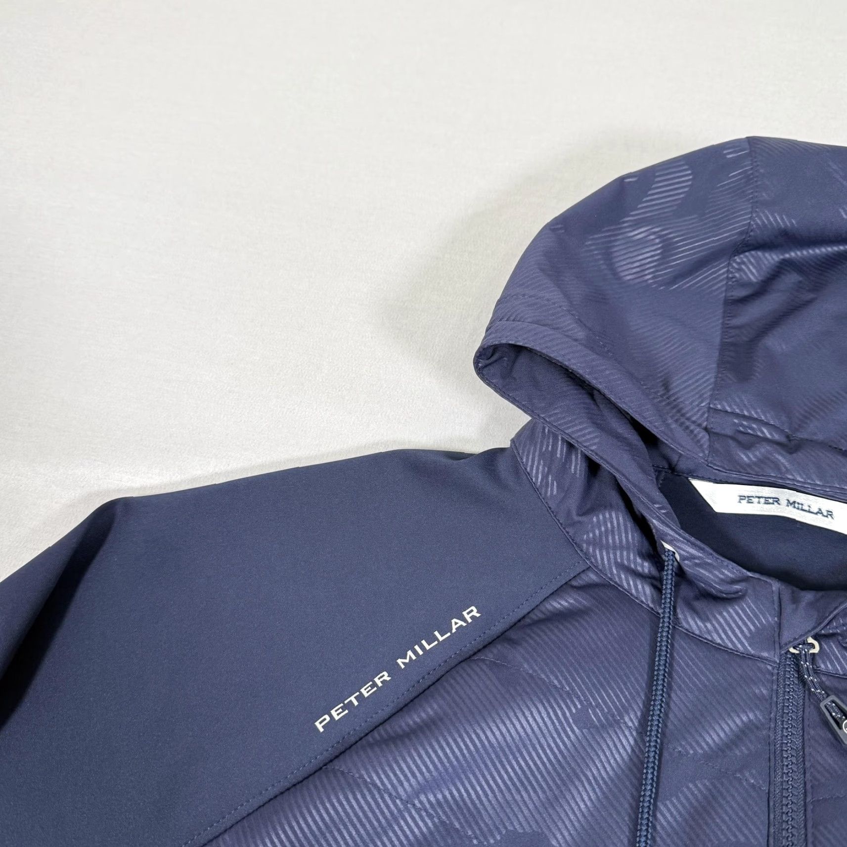 Peter Millar Peter Millar Jacket Mens Large Blue Merge Elite Camo Hooded Golf Zip Up Sweater Size US L / EU 52-54 / 3 - 3 Thumbnail