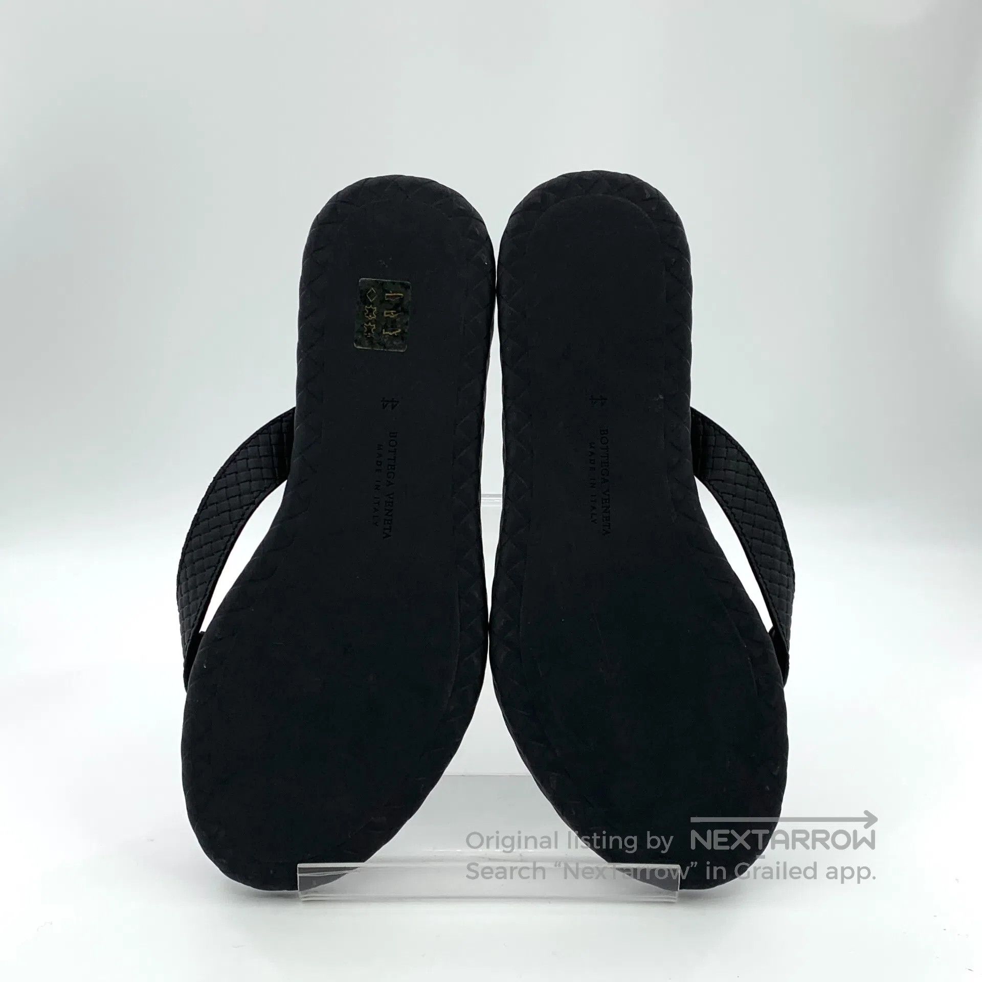Bottega Veneta Bottega Veneta Black Open Toe Casual Flat Sandals| Size US 11 / EU 44 - 5 Thumbnail