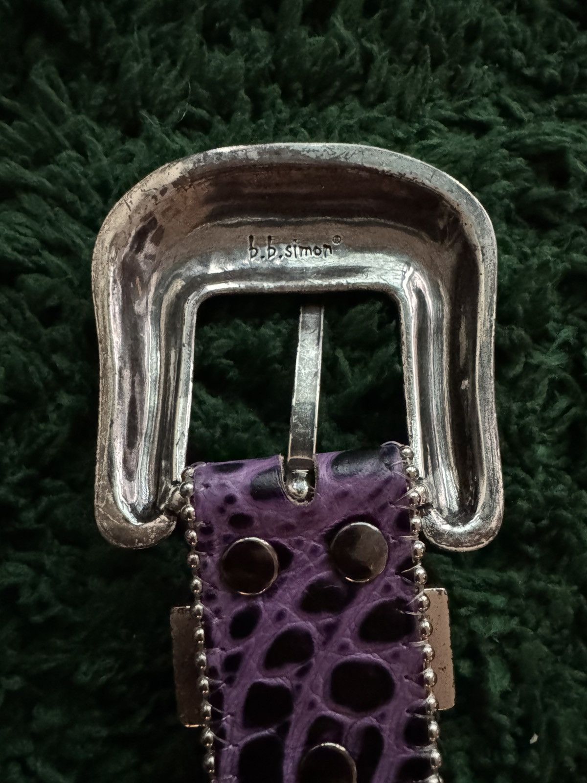B.B Simon Purple Trojan Belt
