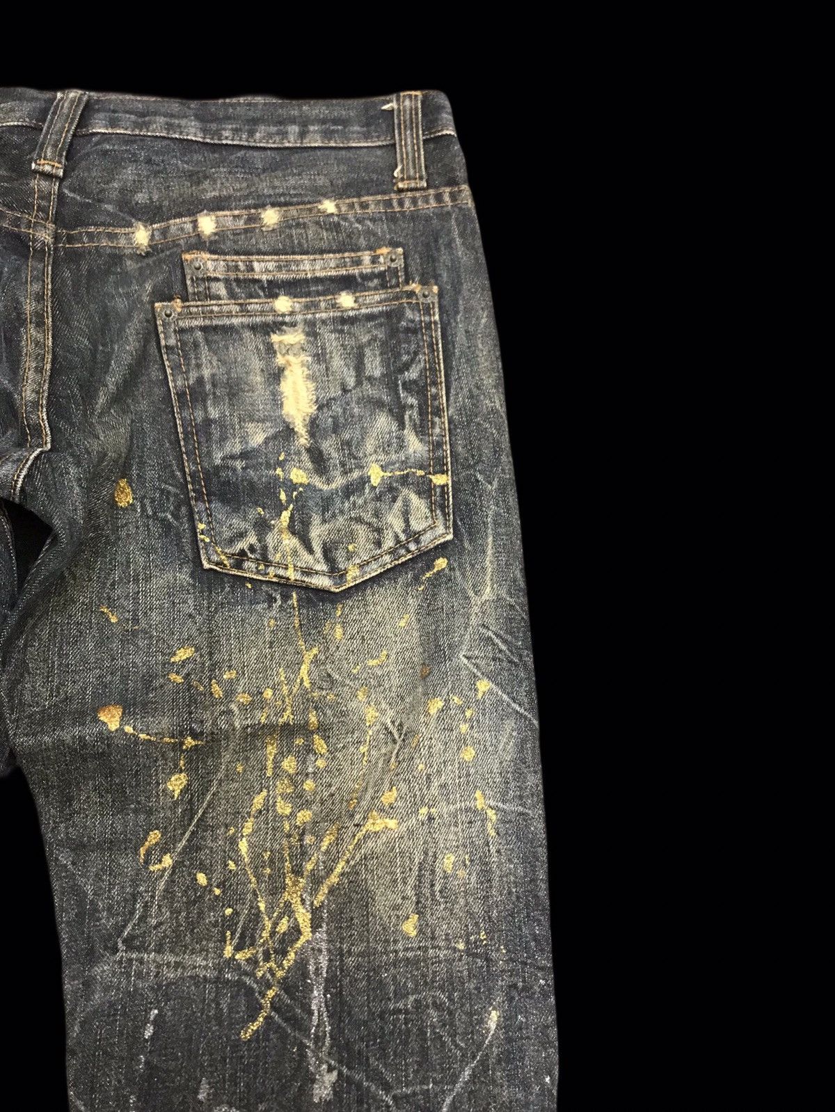 Seditionaries 💥FLARE💥K.U.I Distressed Painter Flare Denim F143 Size US 33 - 12 Thumbnail