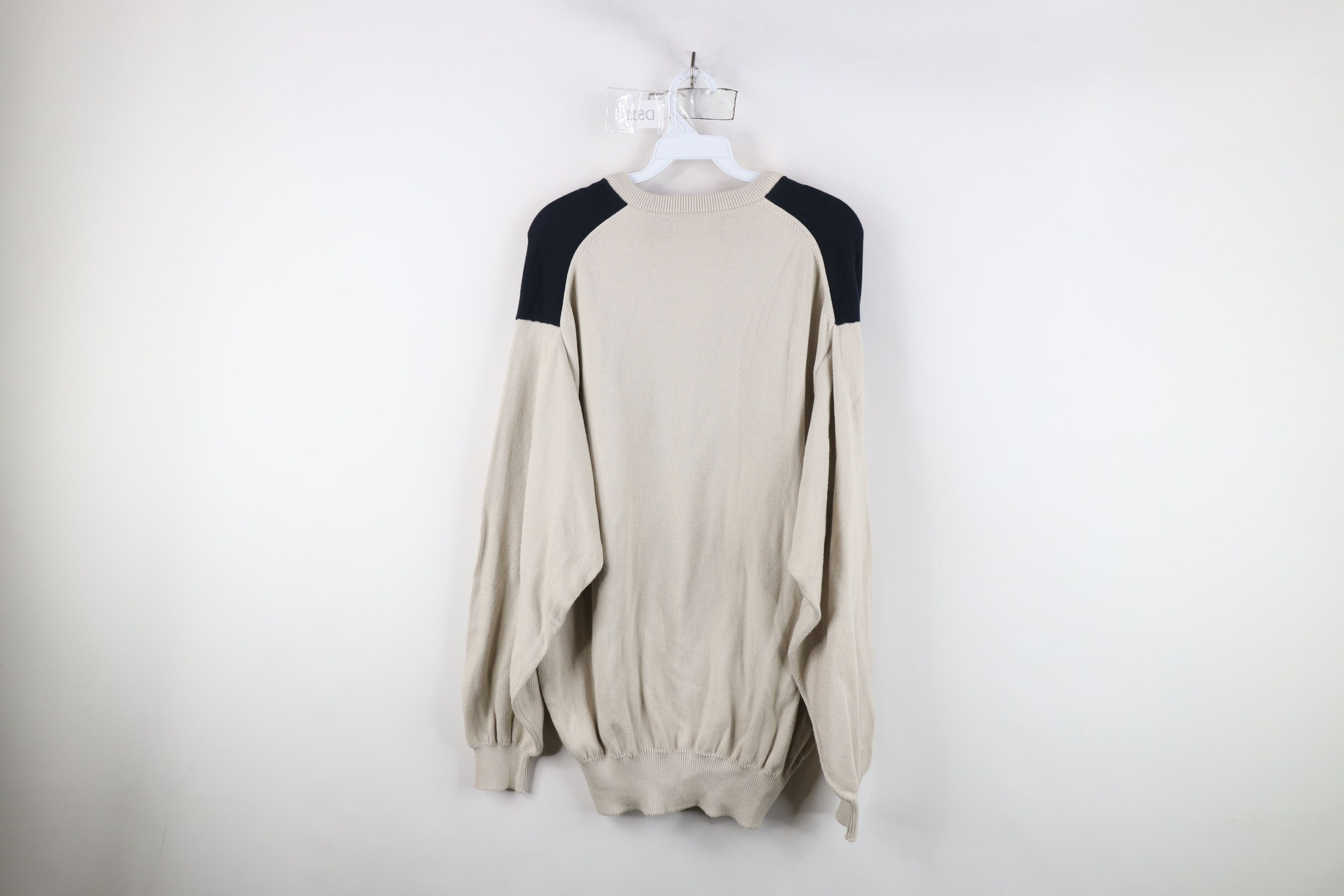 Vintage Vintage 90s Streetwear Cotton Knit V-Neck Sweater Golf Size US L / EU 52-54 / 3 - 8 Thumbnail