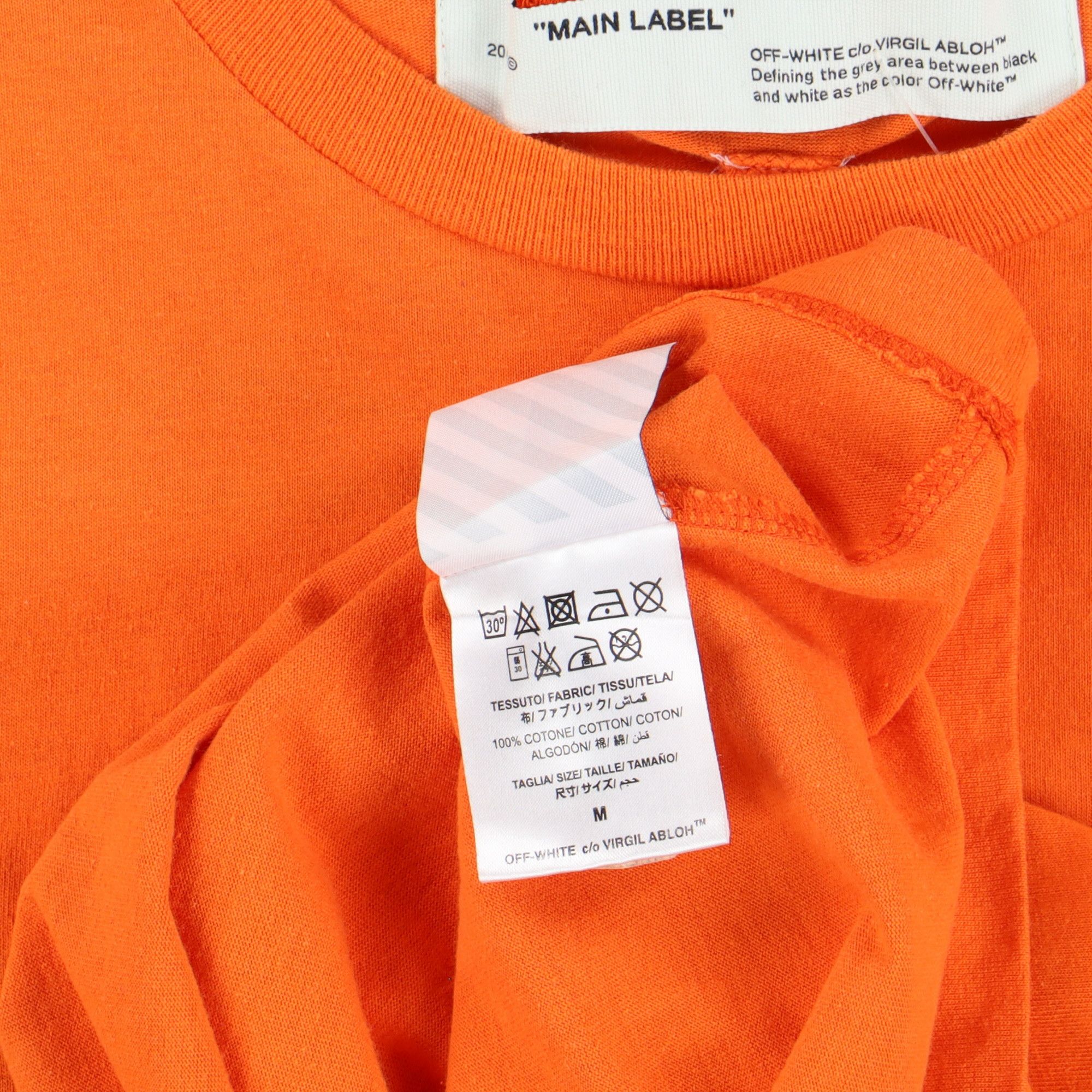 Off-White Orange Embroidered Scribble Arrows Oversized Logo T-Shirt Size US M / EU 48-50 / 2 - 7 Thumbnail