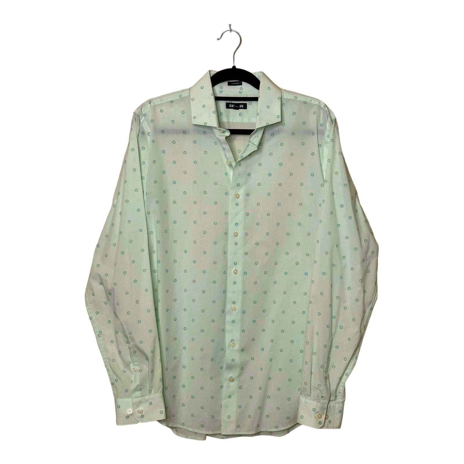 Express Express polka dots button extra slim dress shirt size L Size US L / EU 52-54 / 3 - 8 Thumbnail