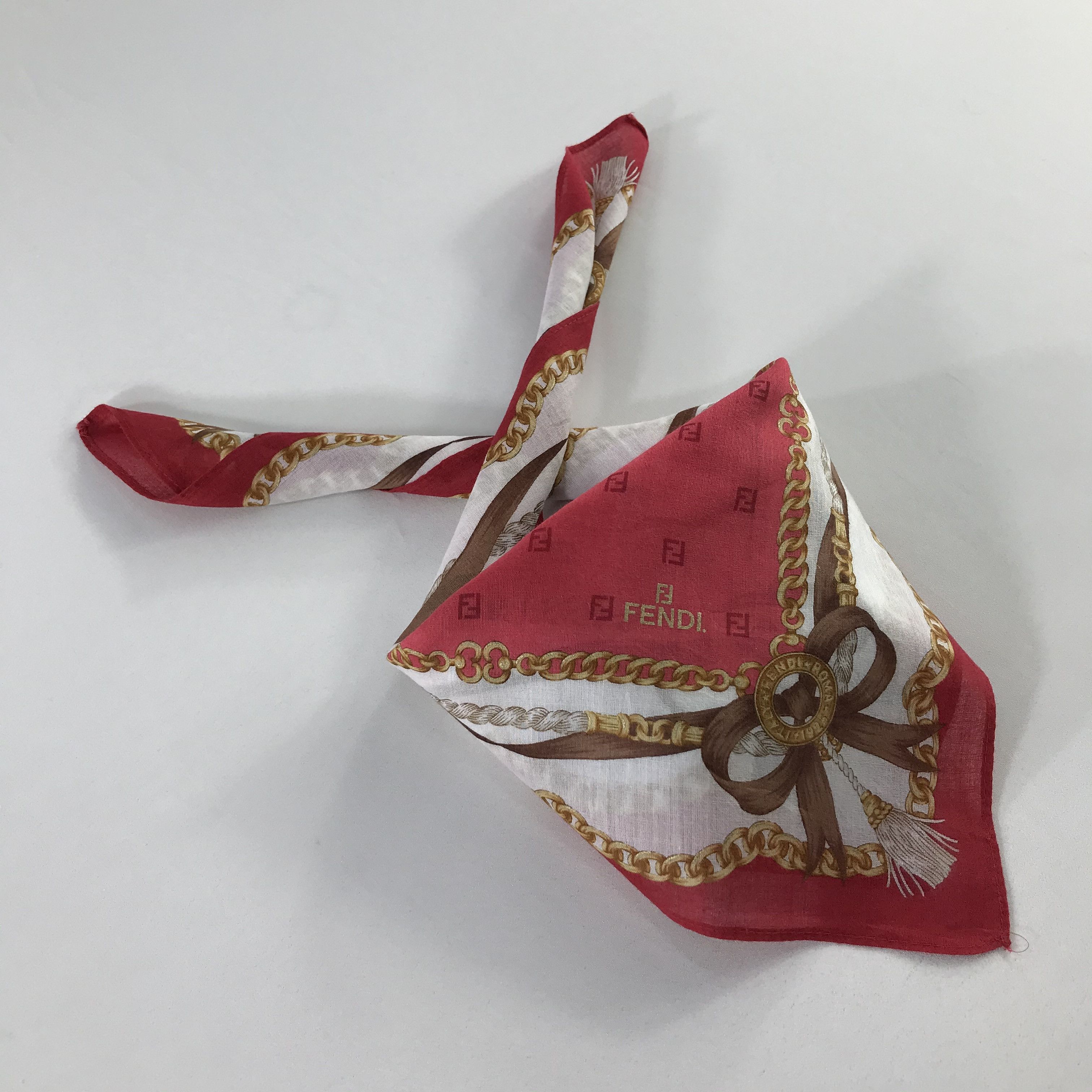 Vintage Vintage Fendi Bandana / Handkerchief / Neckerchief - S935 Size ONE SIZE - 4 Thumbnail