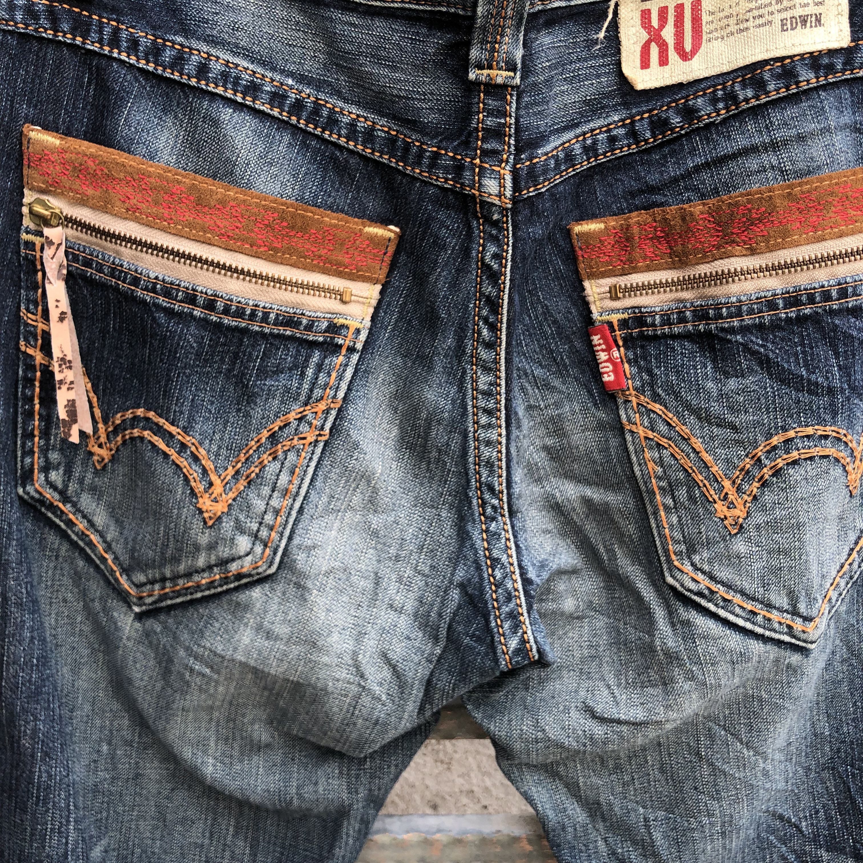 Edwin Edwin Exclusive Vintage Grunge Mudwash Honeycomb Distressed Size US 33 - 7 Thumbnail