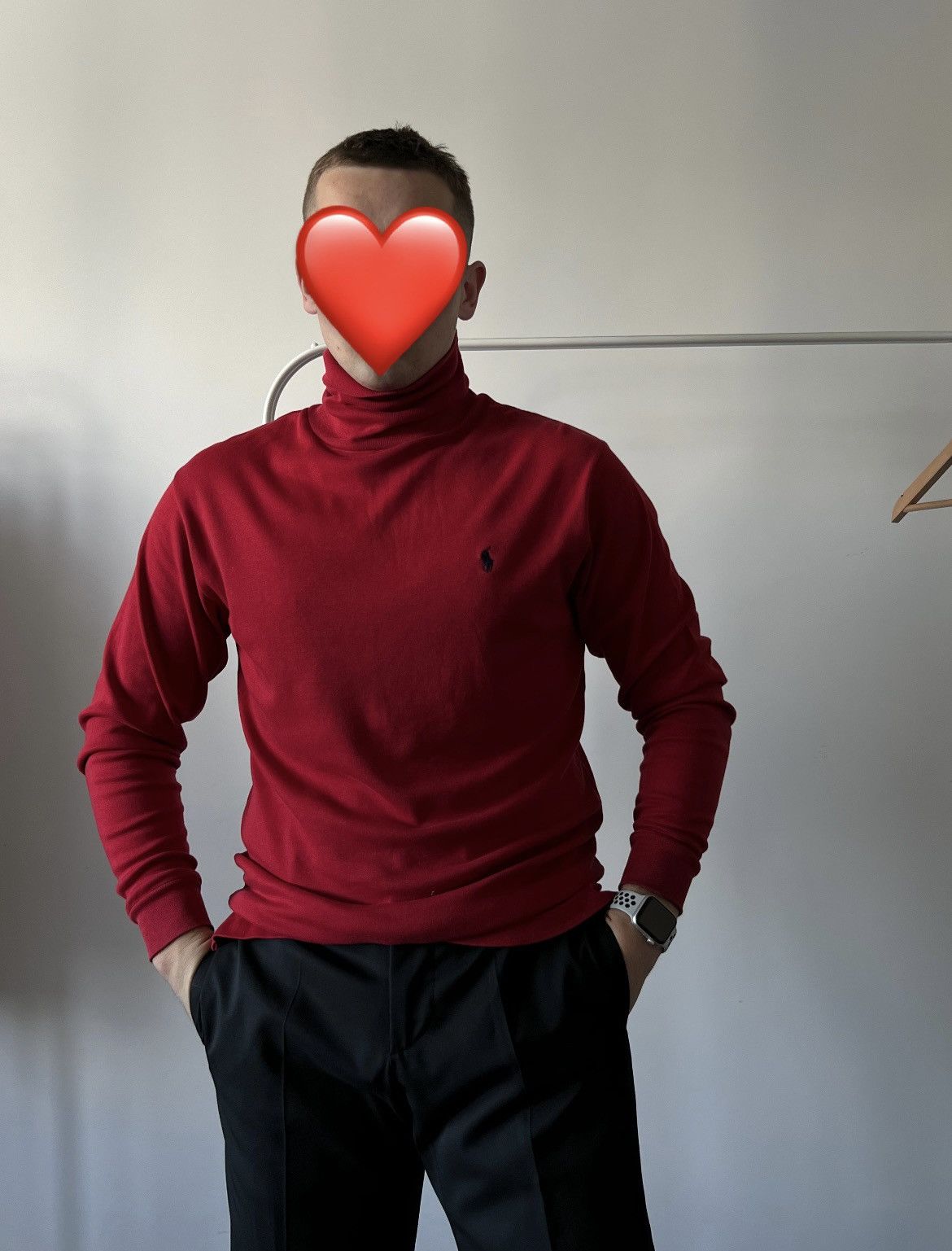 Vintage Polo Ralph Lauren Red ❤️ Long Sleeve Rar Size US S / EU 44-46 / 1 - 8 Thumbnail