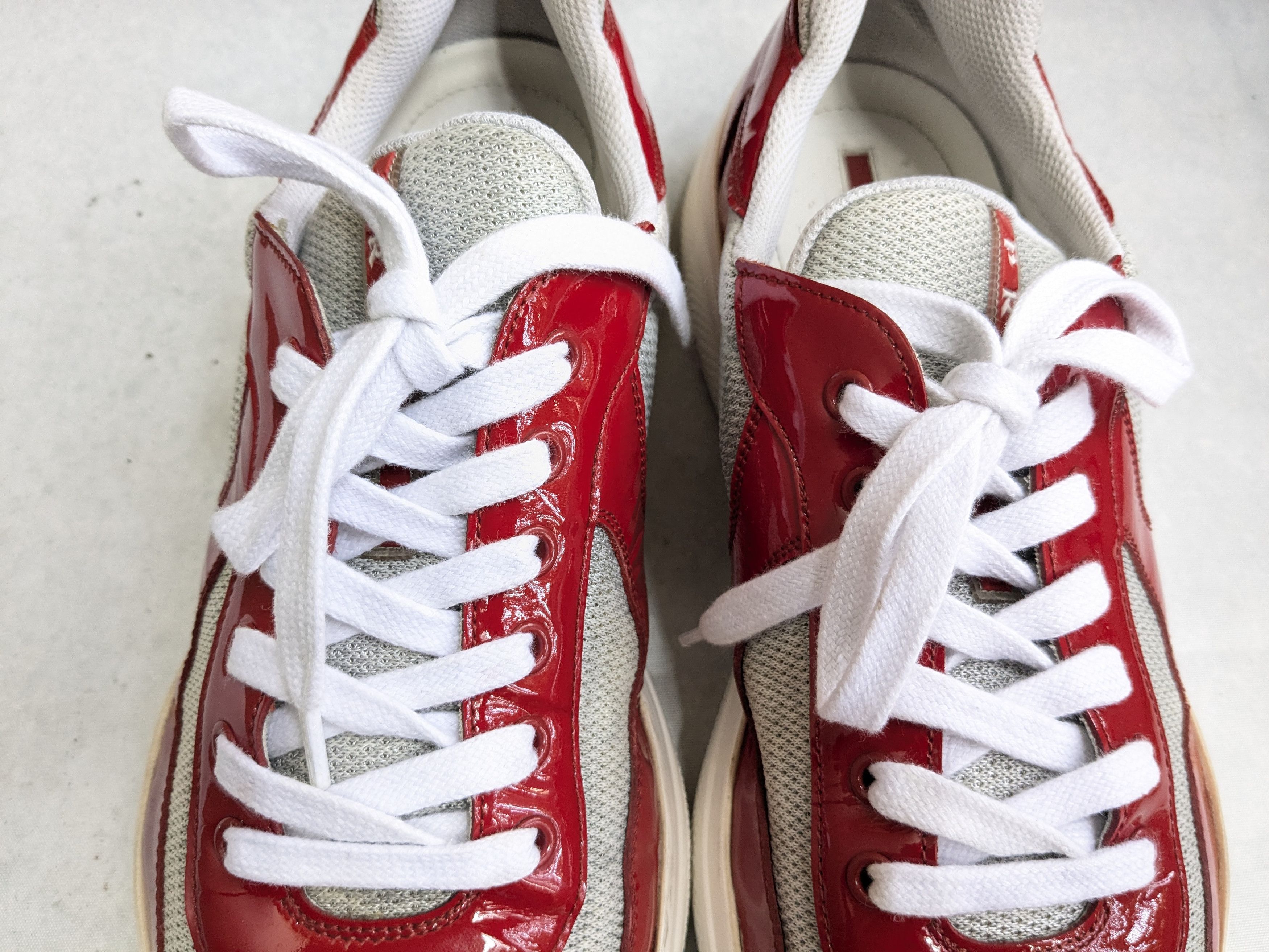 Prada Prada America's Cup Red Patent Leather 11 Low Silver Size US 11 / EU 44 - 5 Thumbnail