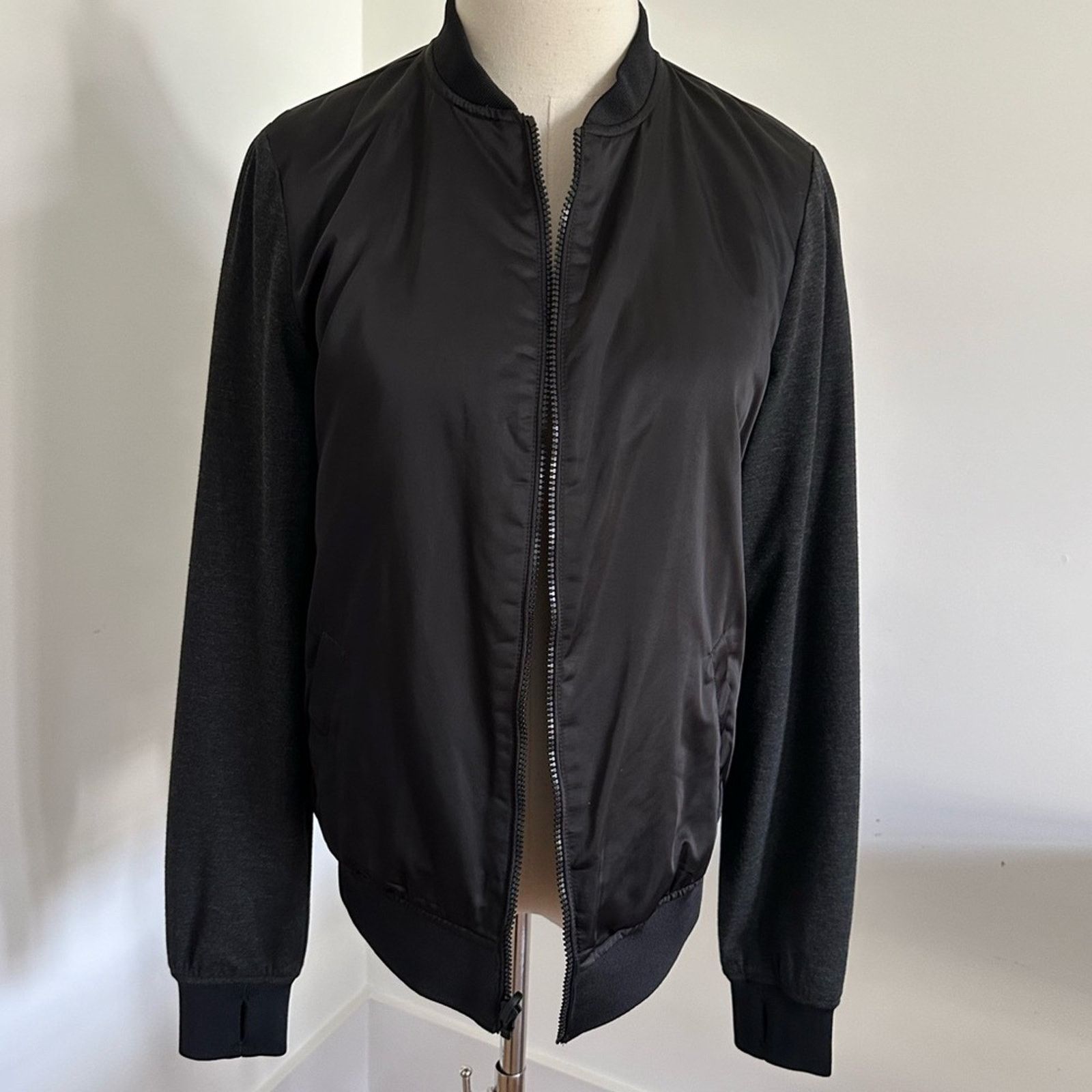 Blanc Noir Blanc Noir Reversible bomber jacket- black/ navy - Small Size S / US 4 / IT 40 - 6 Thumbnail