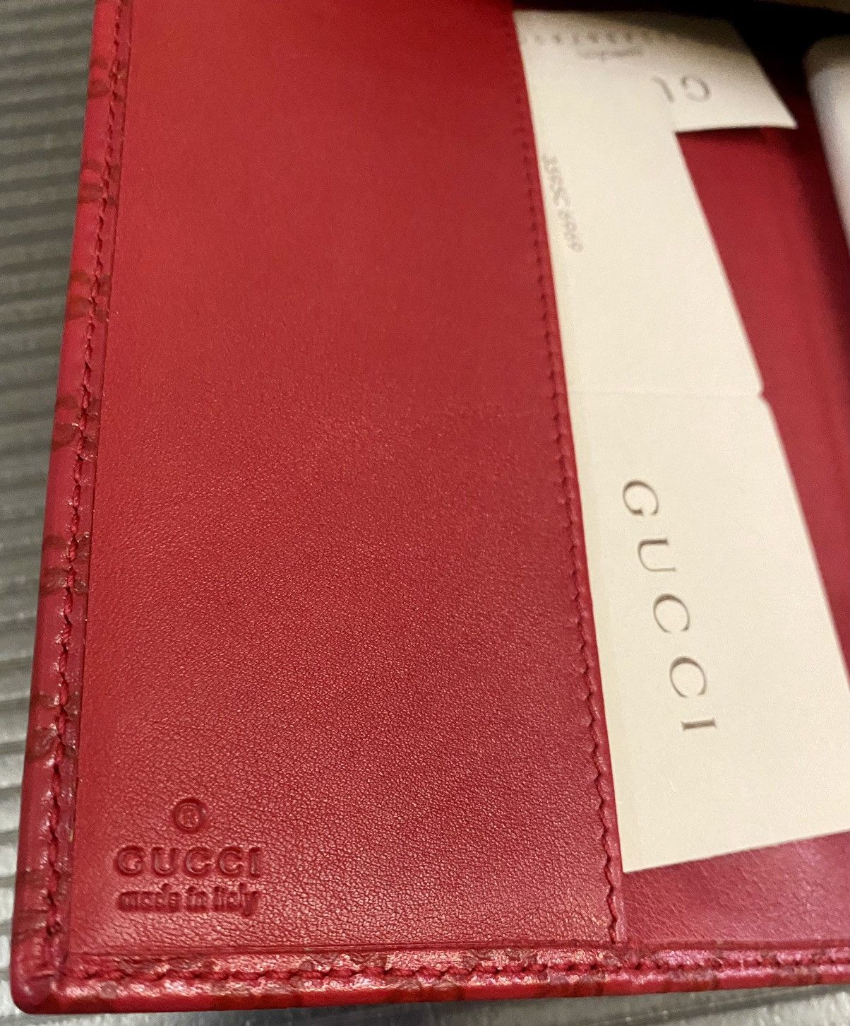 Gucci Gucci 🇮🇹 berry red microgucci GG leather porta quaderno NEW Size ONE SIZE - 2 Thumbnail