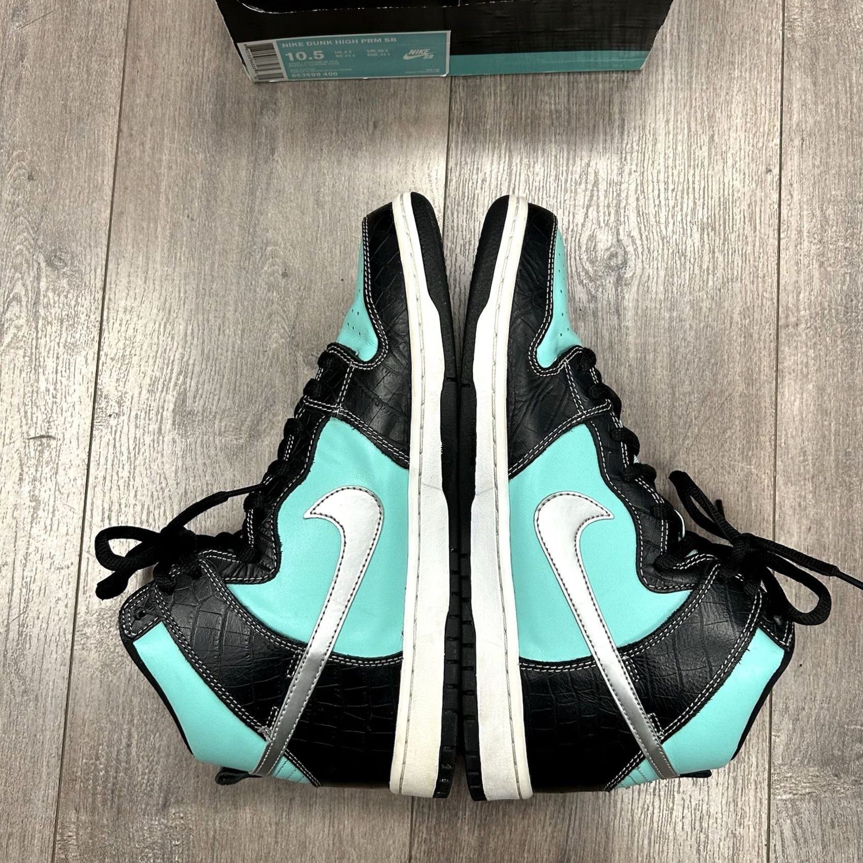 Nike Nike SB Dunk High Premium Diamond Tiffany 2014 Used Size 10.5 Skate Shoes Mens Size US 10 / EU 43 - 7 Thumbnail