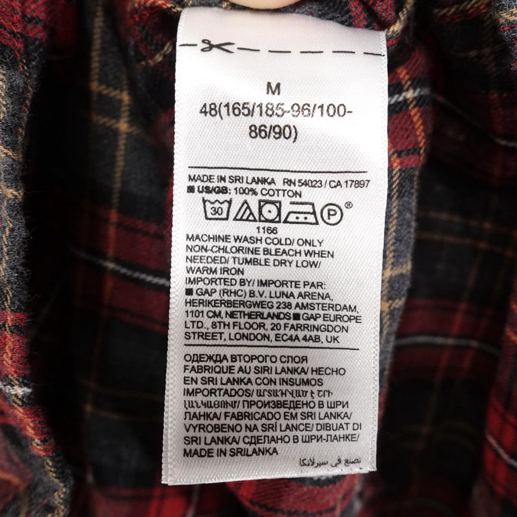 Banana Republic Banana Republic Mens Shirt Medium Casual Flannel Plaid Button-Down Long Sleeve Cotton Red Black Size US M / EU 48-50 / 2 - 7 Thumbnail